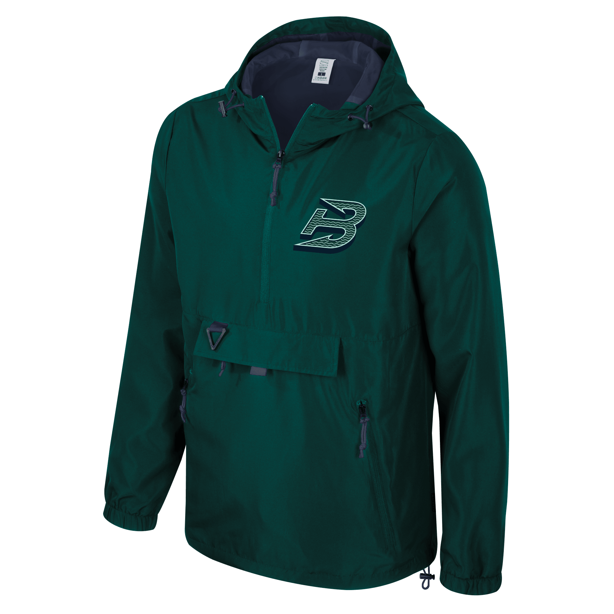 Boston Fleet Adult Stadium Essentials Compete Quarter Zip Hybrid Jacket - Jacket in Green