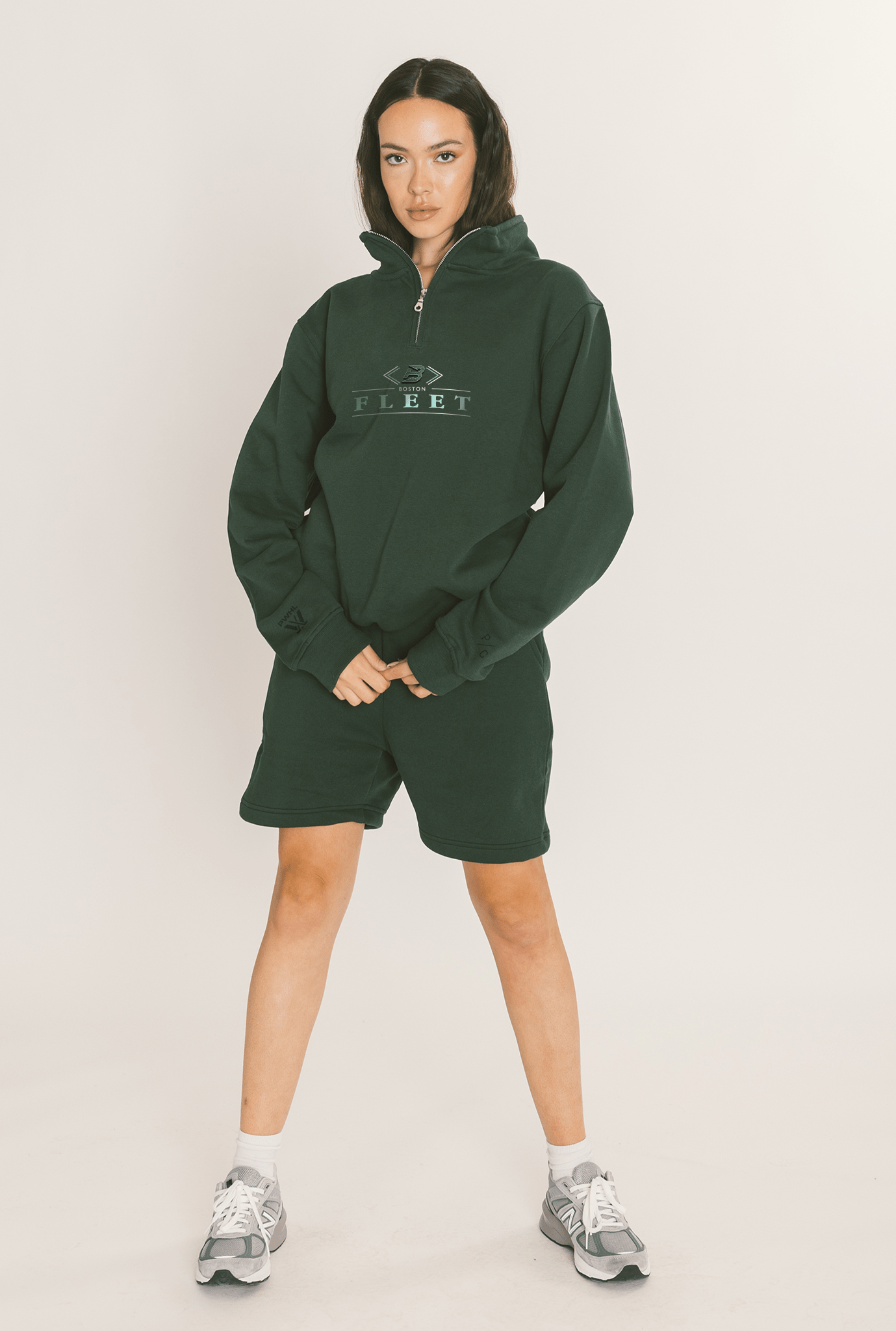 Boston Fleet Unisex Peace Collective Fleece Quarter Zip - Quarter Zip in Green