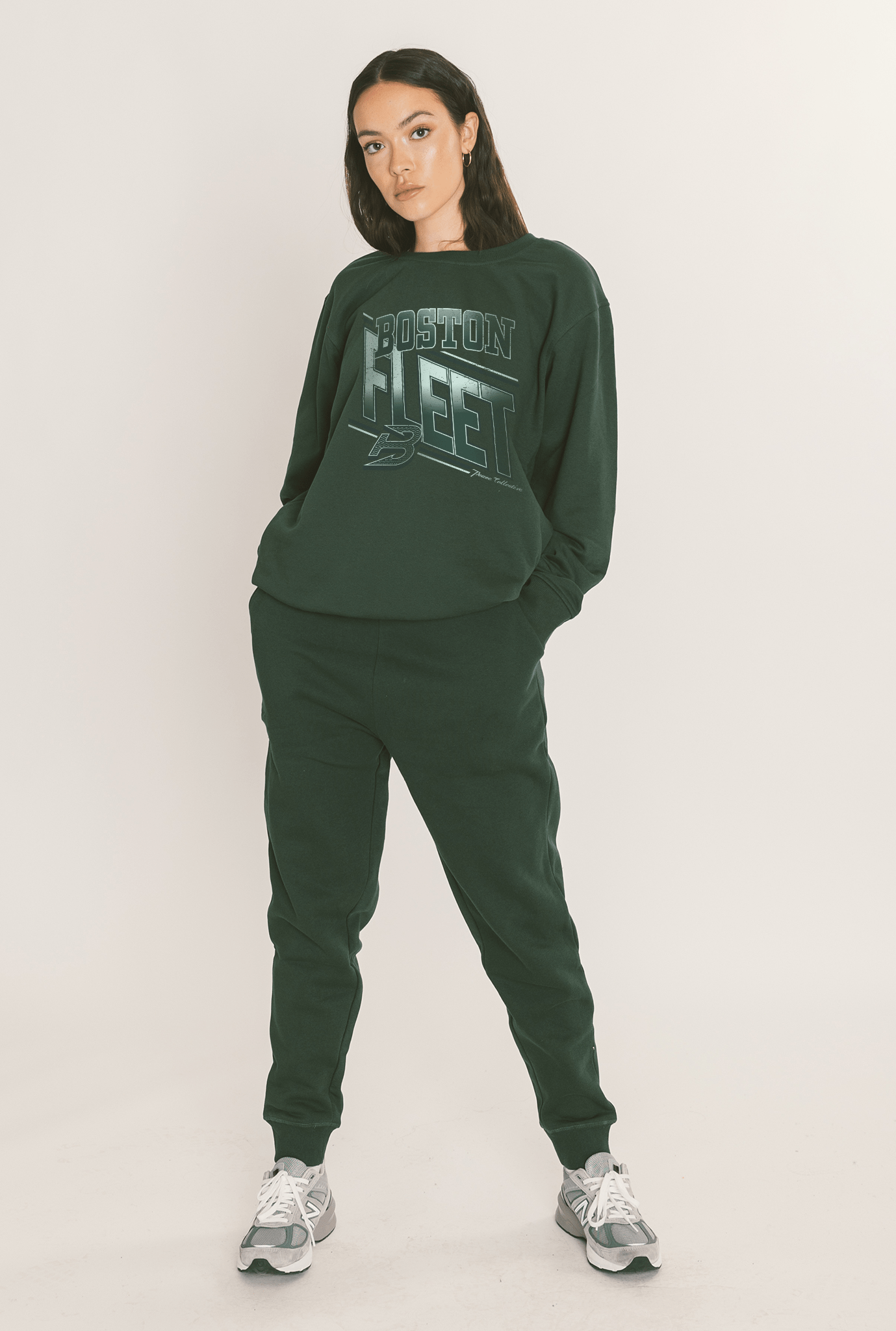 Boston Fleet Unisex Peace Collective Vintage Fleece Crew - Crewneck in Green