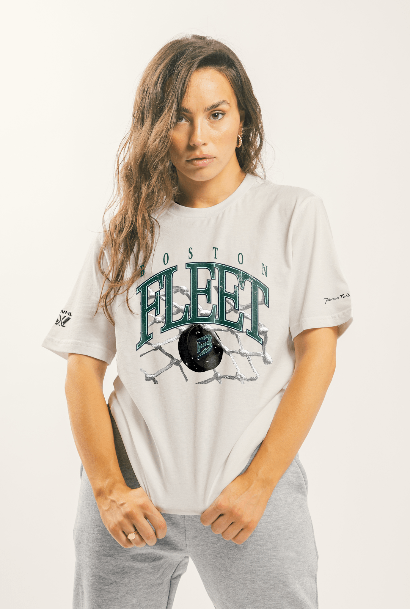 Boston Fleet Unisex Peace Collective Vintage Heavy Weight T-Shirt - T-Shirt in Cream