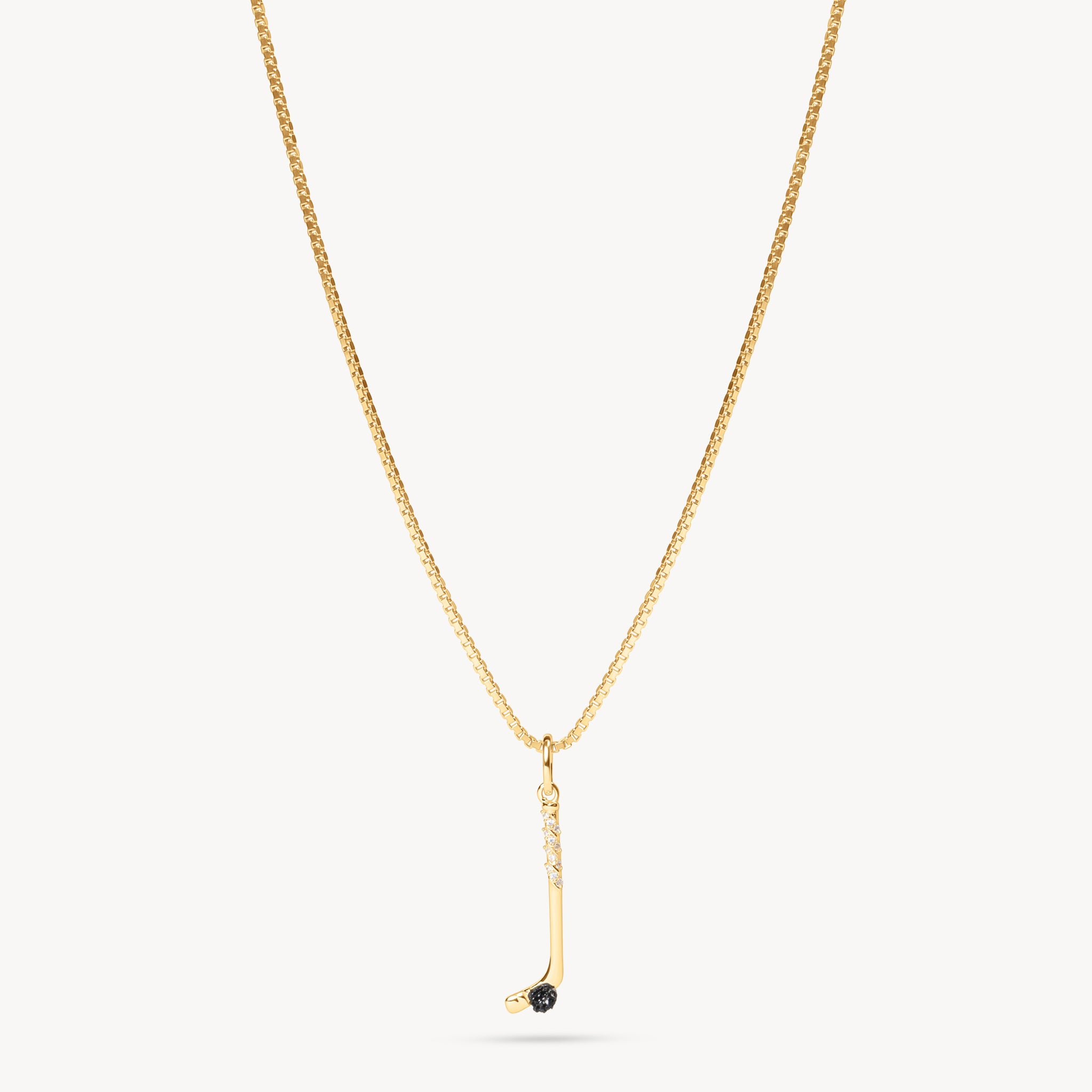 PWHL Hillberg & Berk Gold Hockey Stick Necklace - Jewelry in Gold