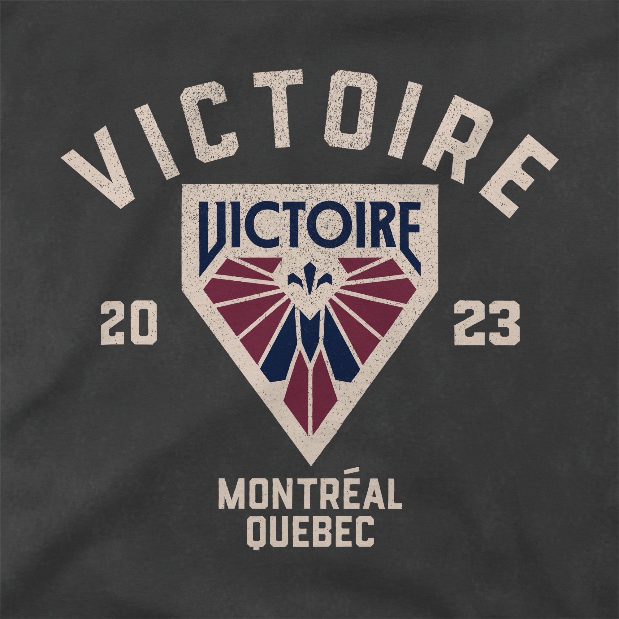Pre - Order Montreal Victoire Adult Stadium Essentials Get Back Vintage T-Shirt - T-Shirt in Vintage Black