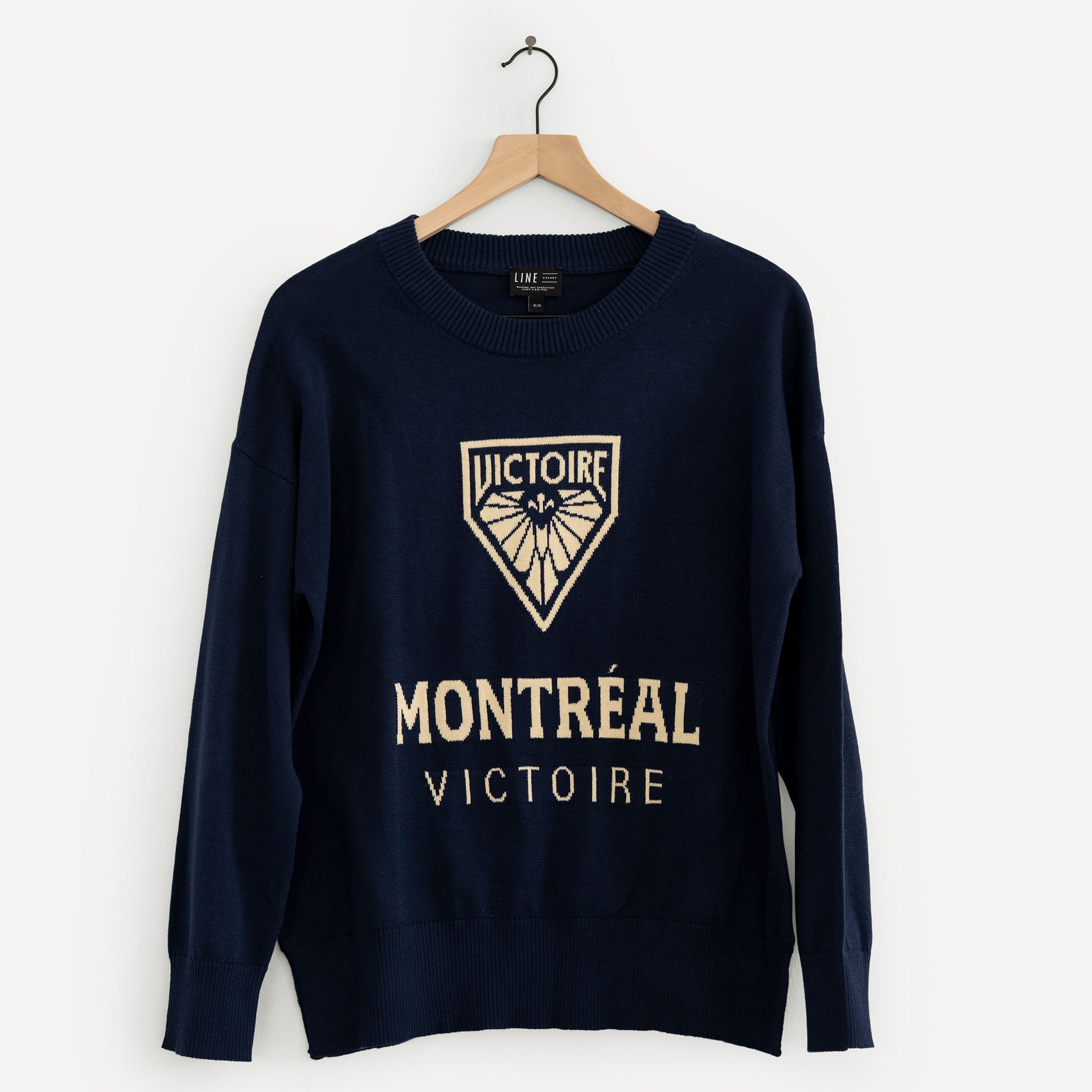 トップス BEEDEN DISCOMFORT SWITCHING LOGOPULLOVER Women's Montreal Victoire Line Change Team Logo Knit Sweater