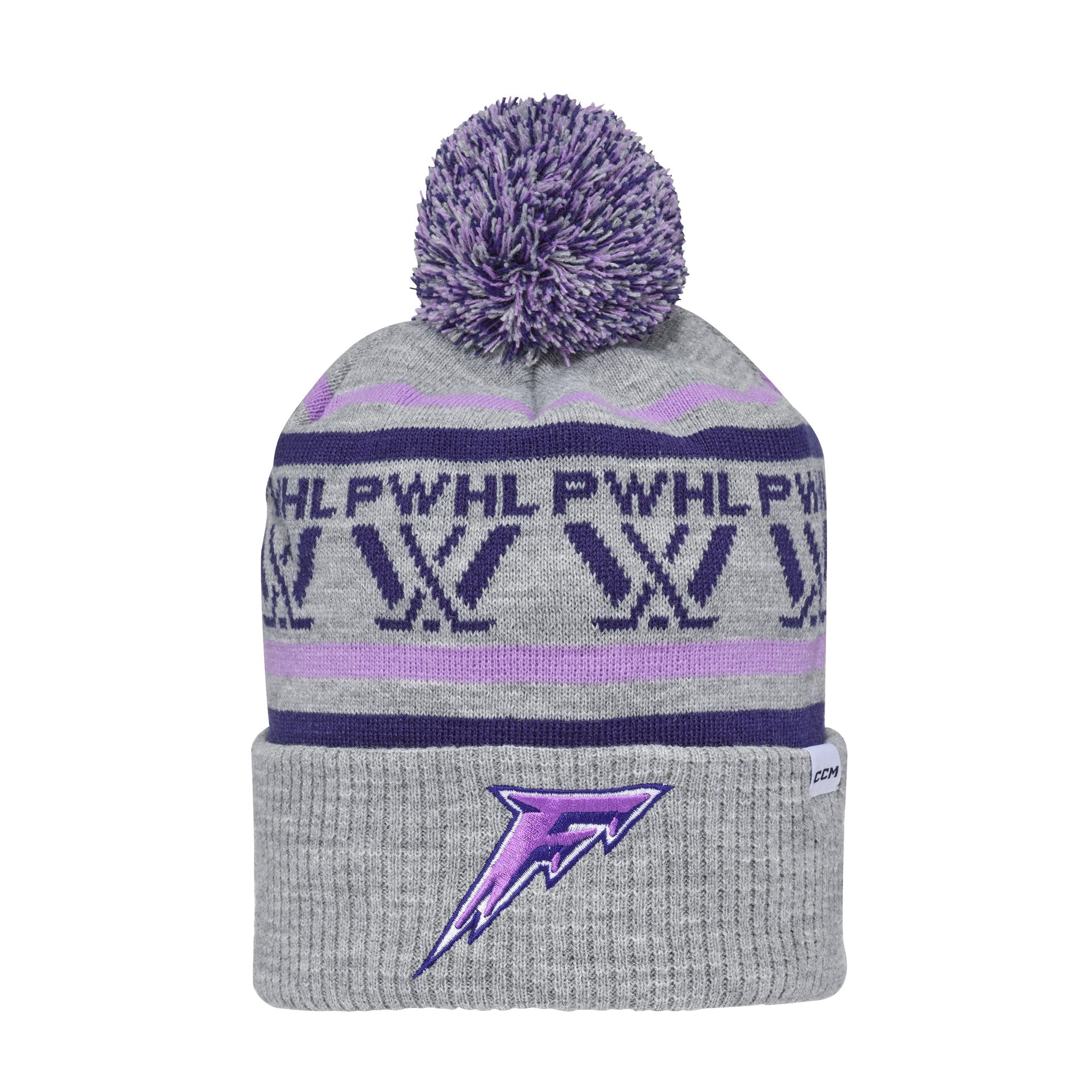 Adult Minnesota Frost CCM Logo Knit Pom - Hat in