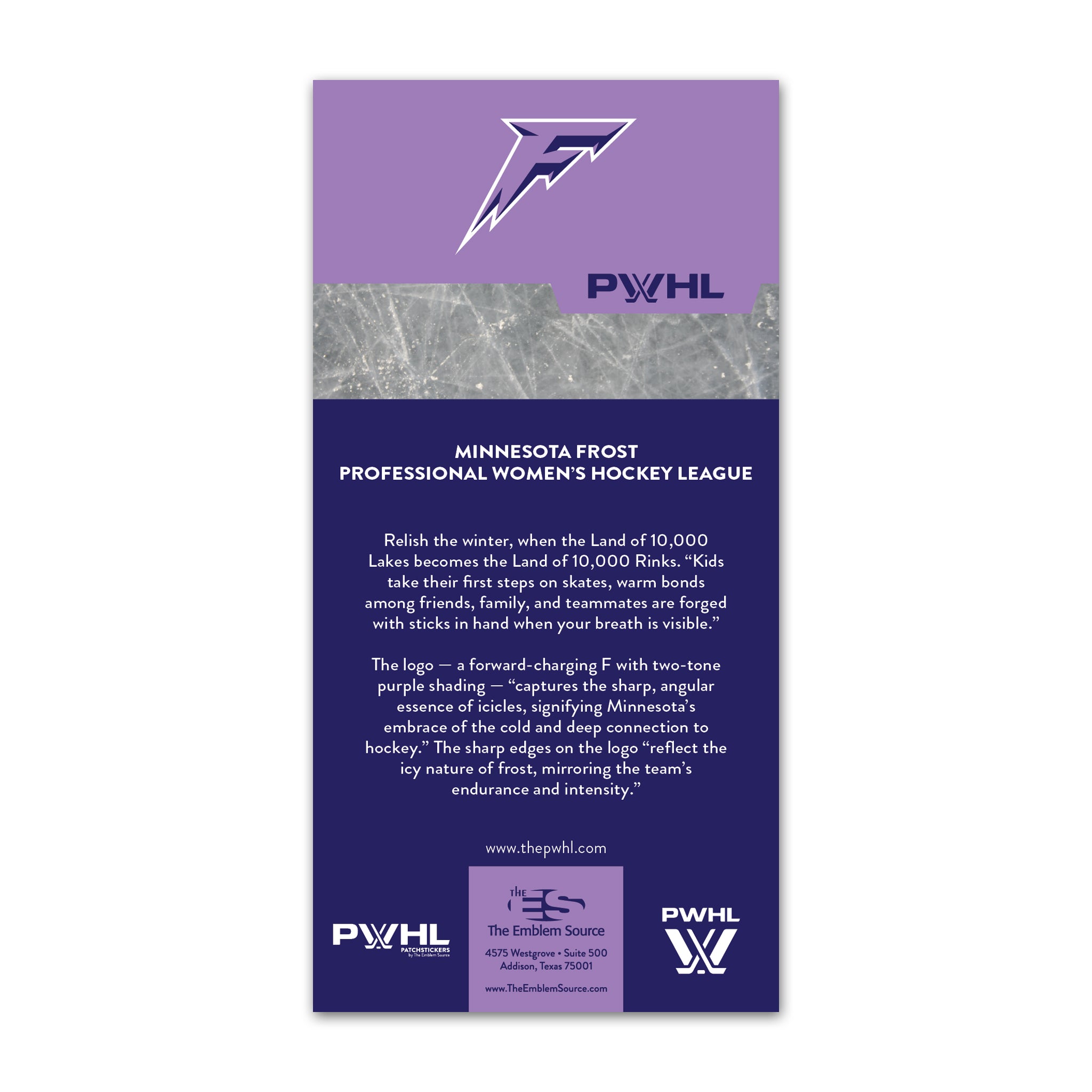 Minnesota Frost PatchStickers 3 Pack - Collectibles in Purple