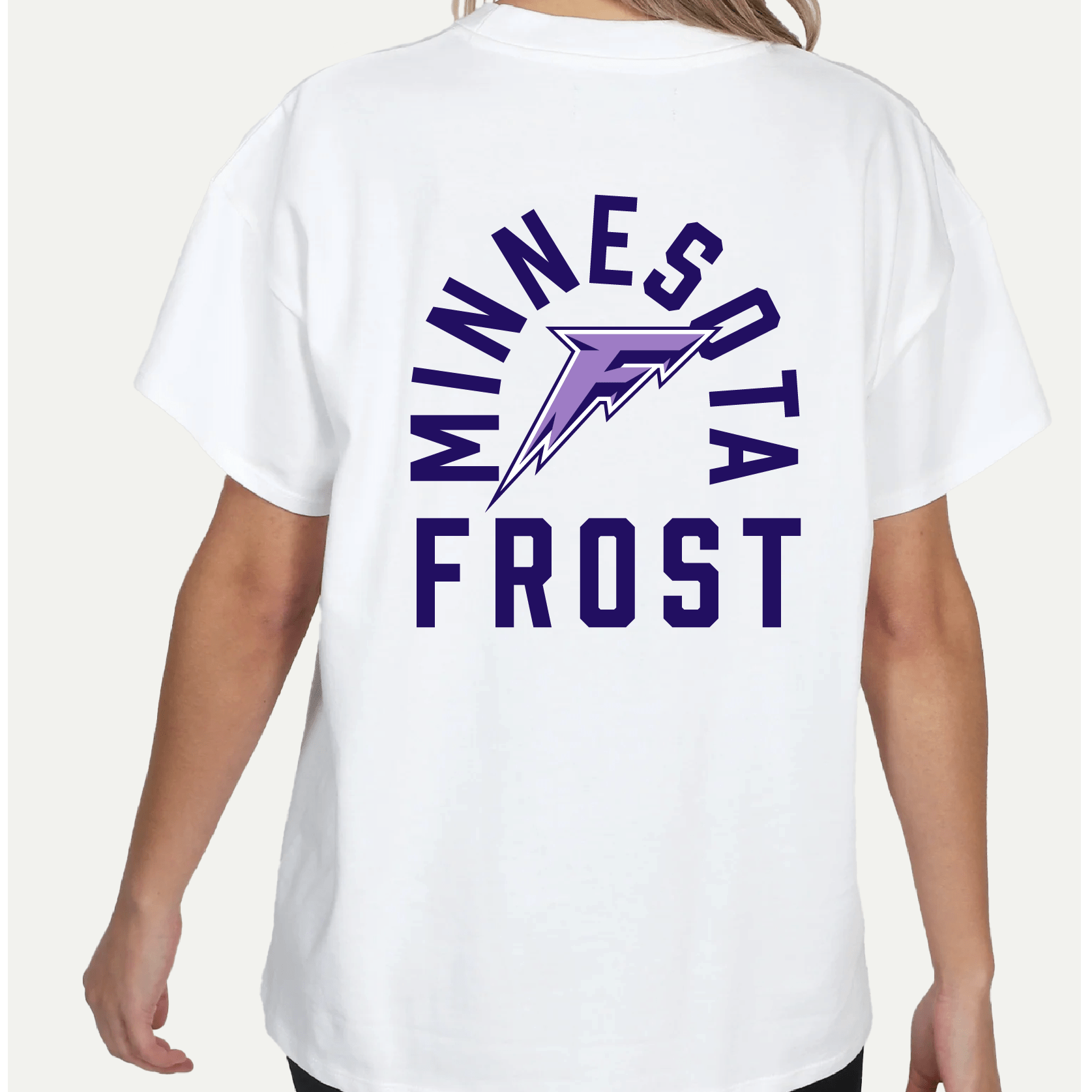 Minnesota Frost Unisex Line Change Back Hit Hockey Oversized T-Shirt - T-Shirt in White