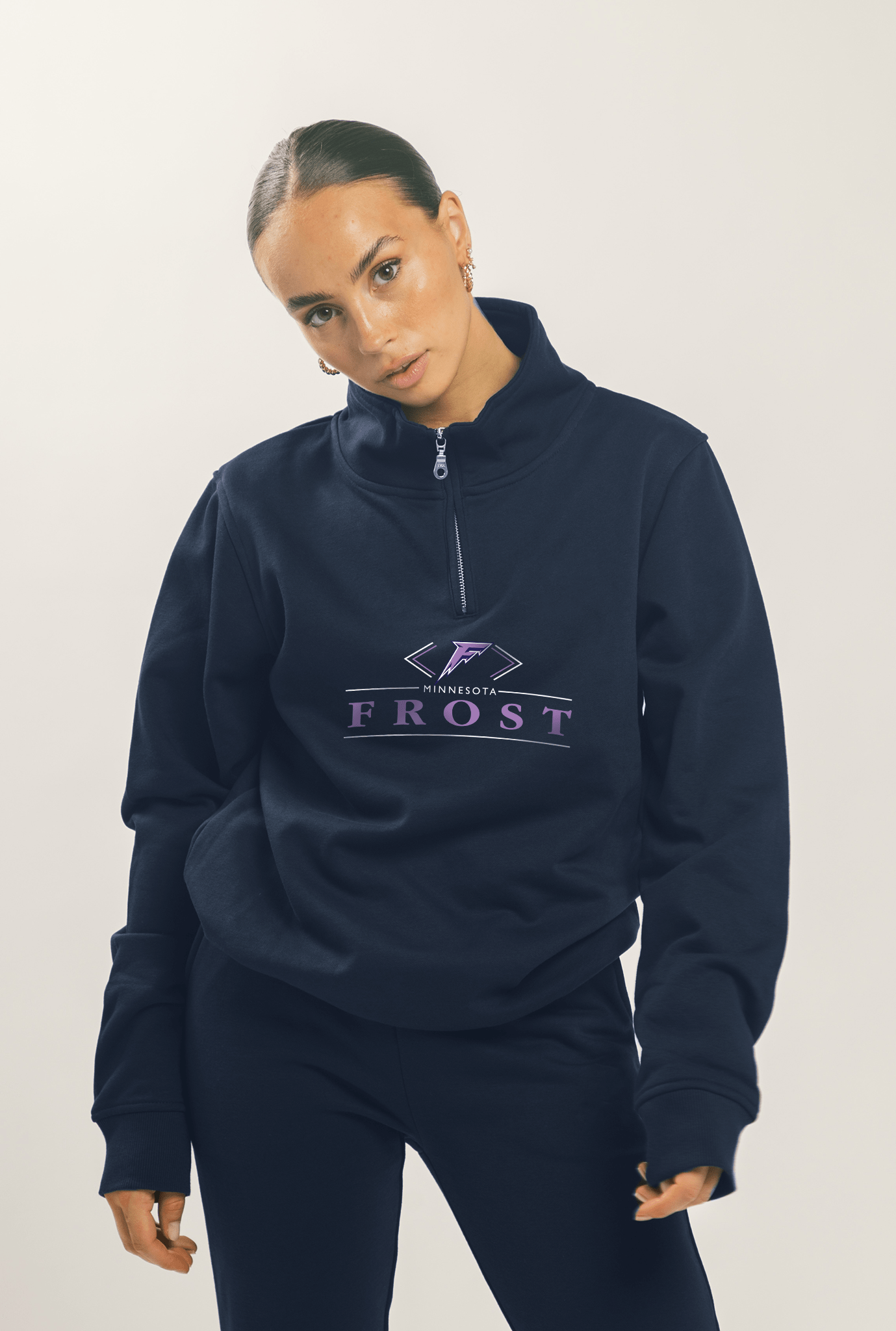 Minnesota Frost Unisex Peace Collective Fleece Quarter Zip - Quarter Zip in Navy