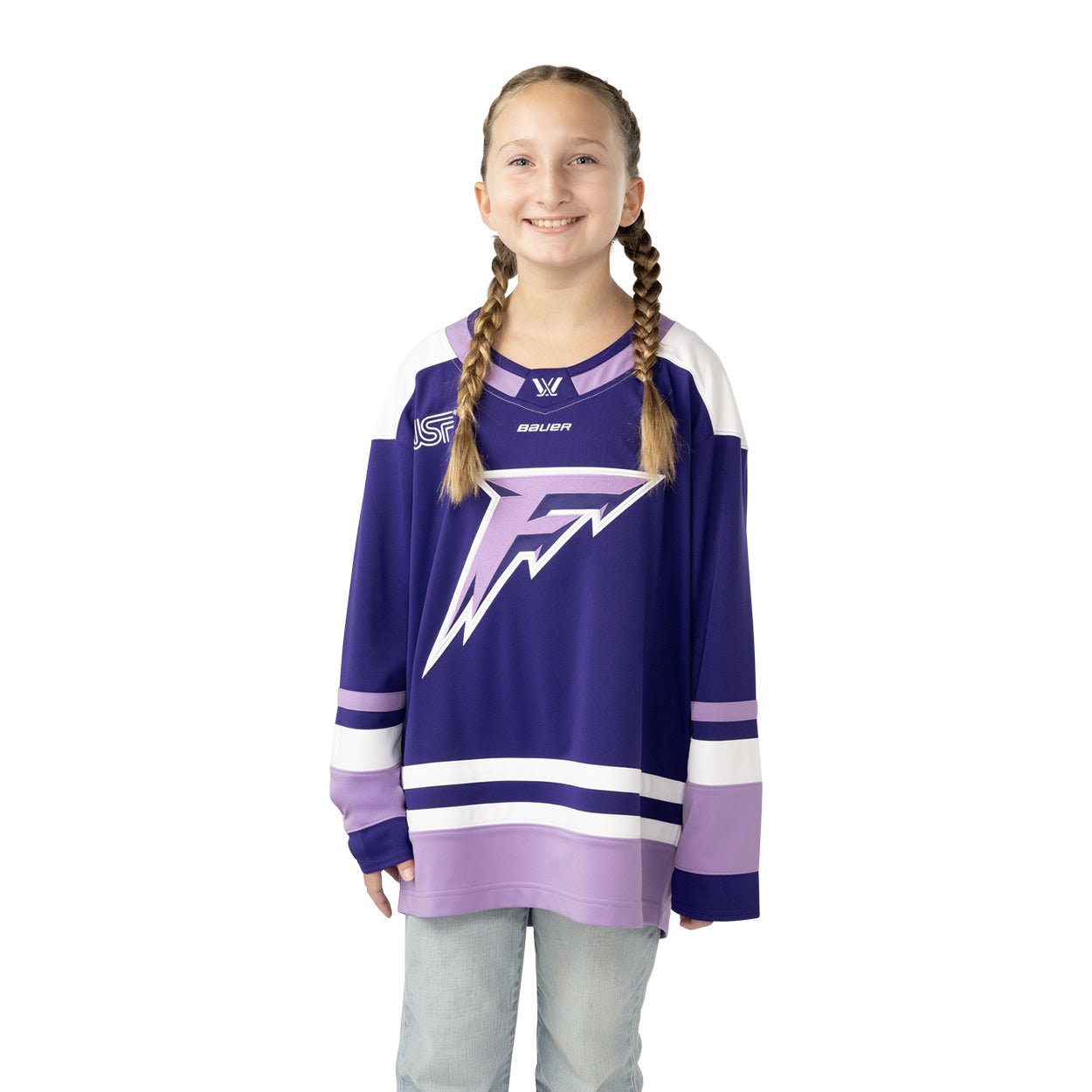 Minnesota Frost Youth Bauer Replica Home Jersey - Jersey in Purple