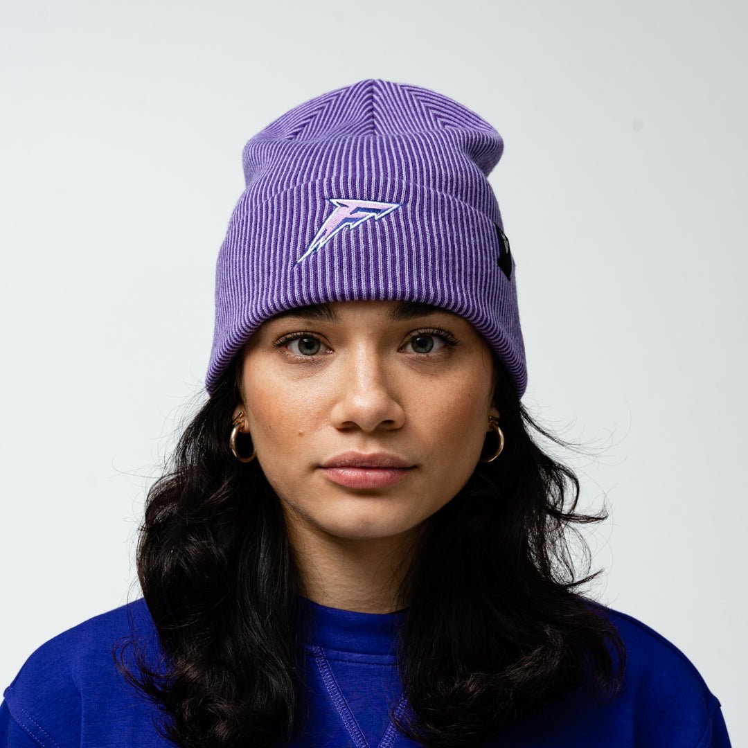 Minnesota Frost Adult Royalty Double Knit Beanie - Hat in Purple