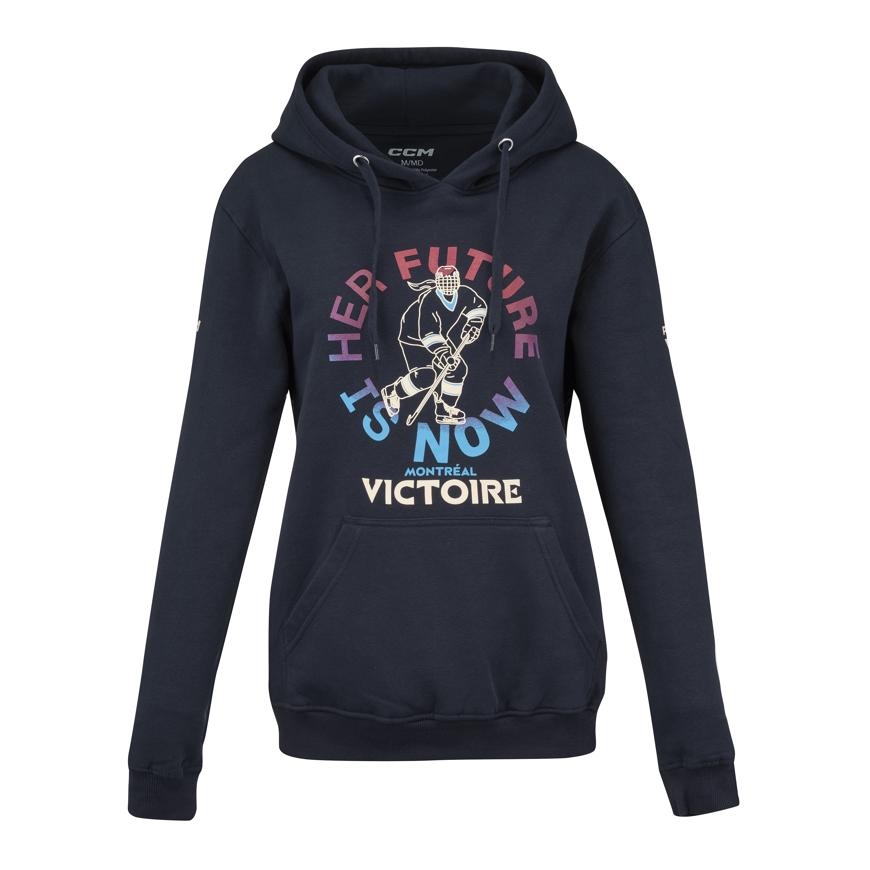 Montreal Victoire Adult CCM Her Future is Now Player Graphic Hoodie - Hoodie in Navy