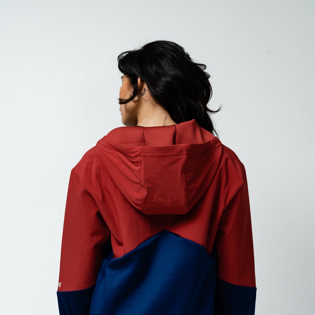 Montreal Victoire Adult Royalty Quarter Zip Podium Hybrid Jacket - Jacket in Maroon