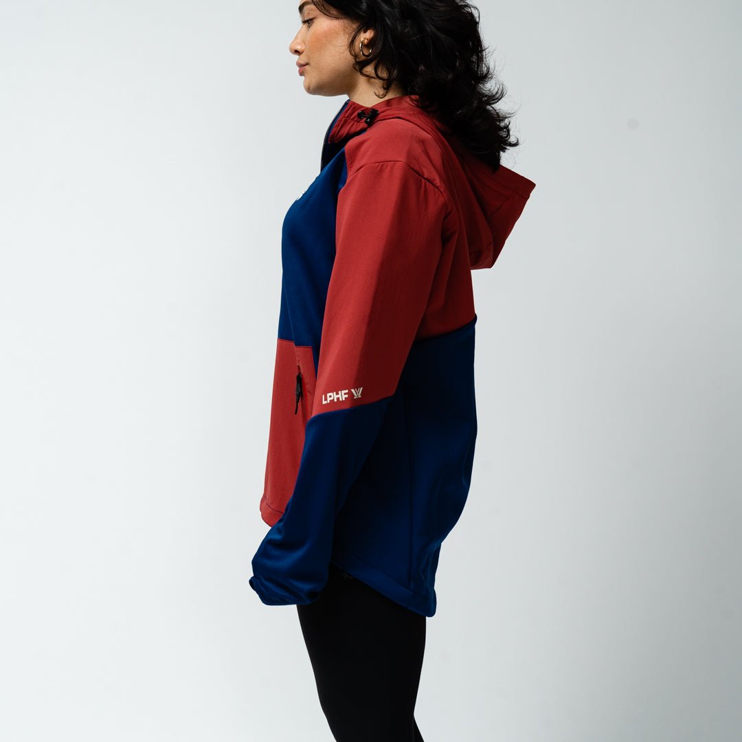 Montreal Victoire Adult Royalty Quarter Zip Podium Hybrid Jacket - Jacket in Maroon