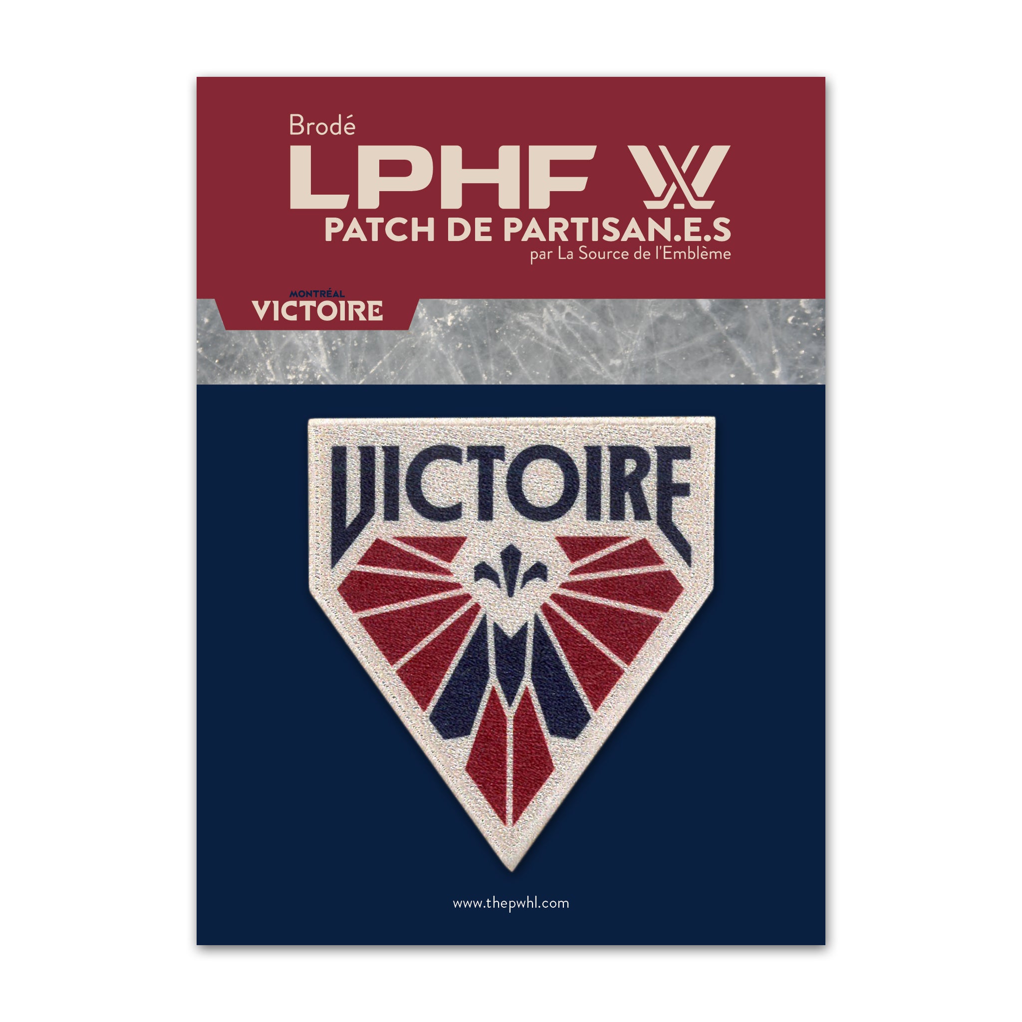 Montreal Victoire FanPatch Sticker - Collectibles in Maroon