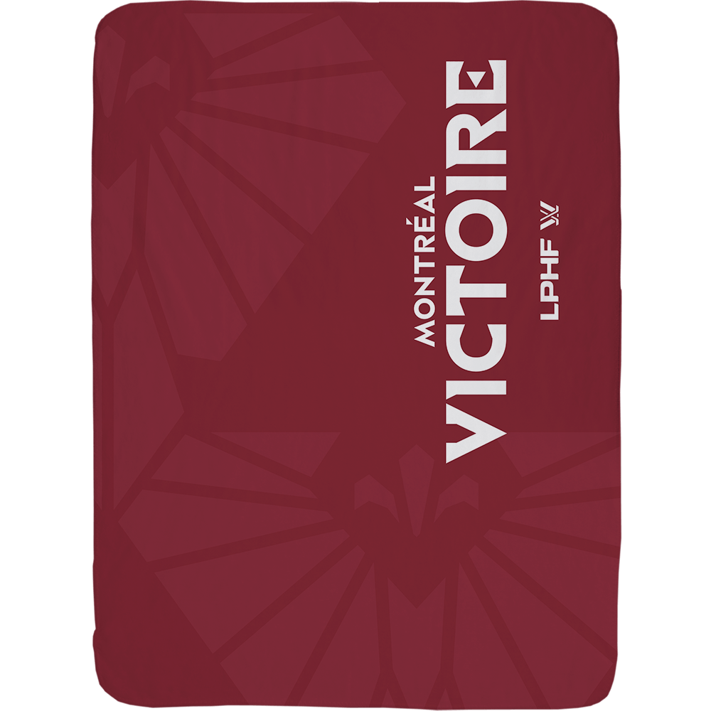 Montreal Victoire Large Sherpa Fleece Throw Blanket - Blankets in Cream Back