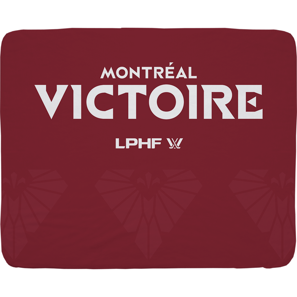 Montreal Victoire Sherpa Fleece Throw Blanket - Blankets in Cream Back