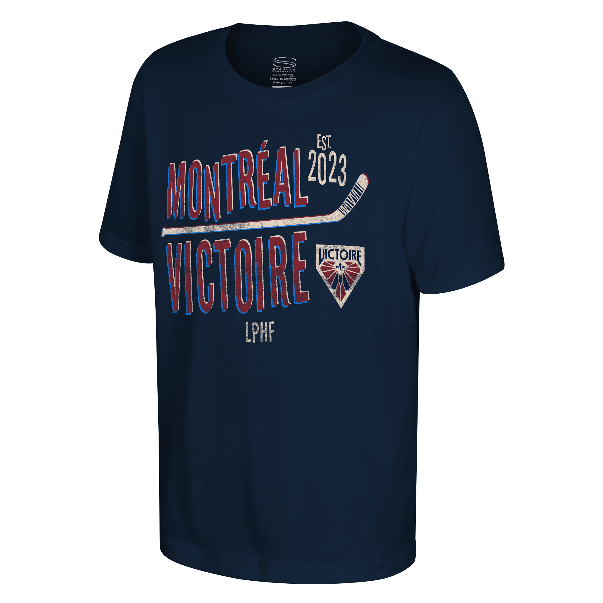 Montreal Victoire Youth Stadium Essentials Stick T-Shirt - T-Shirt in S