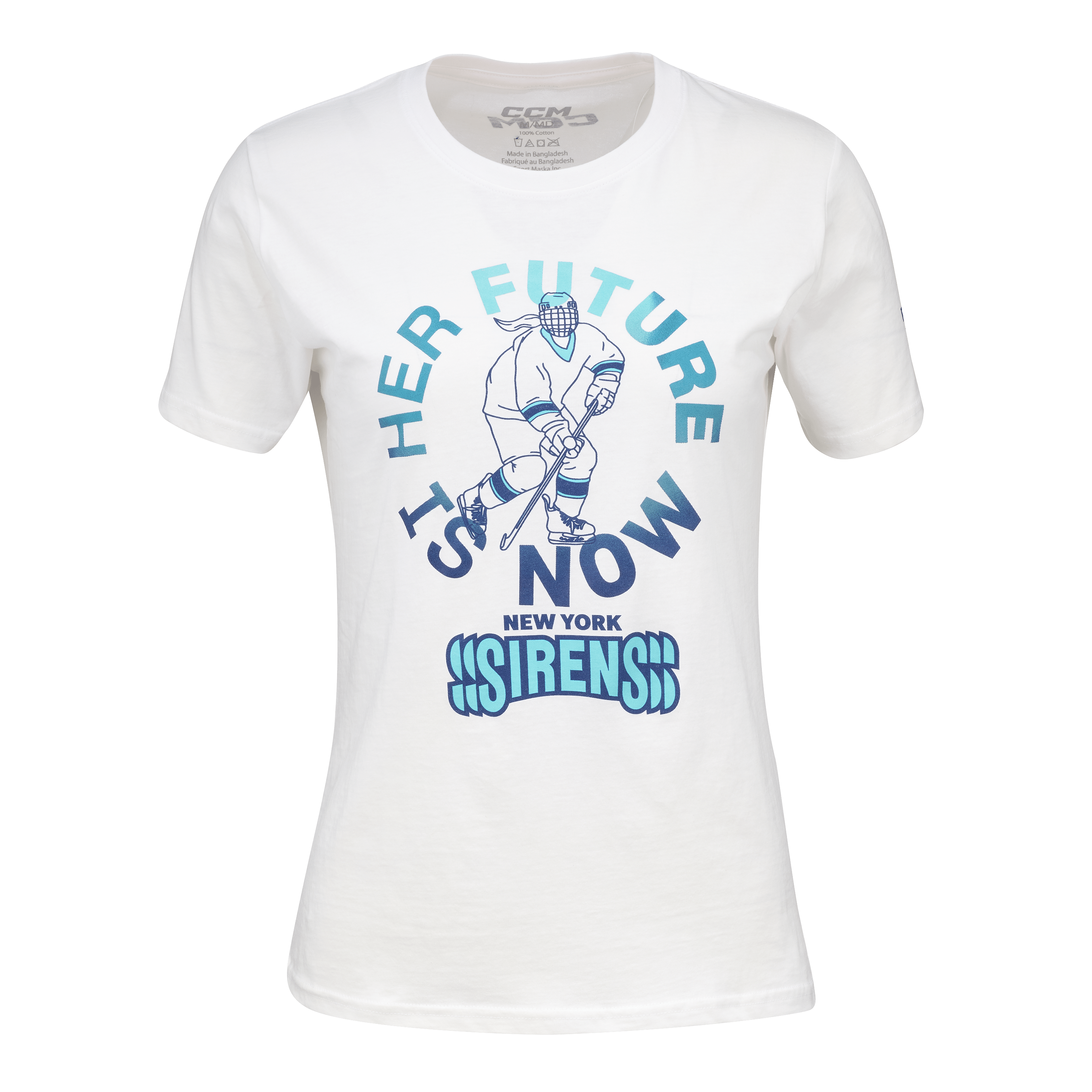 New York Sirens Adult CCM Her Future is Now Player Graphic T-Shirt - T-Shirt in White