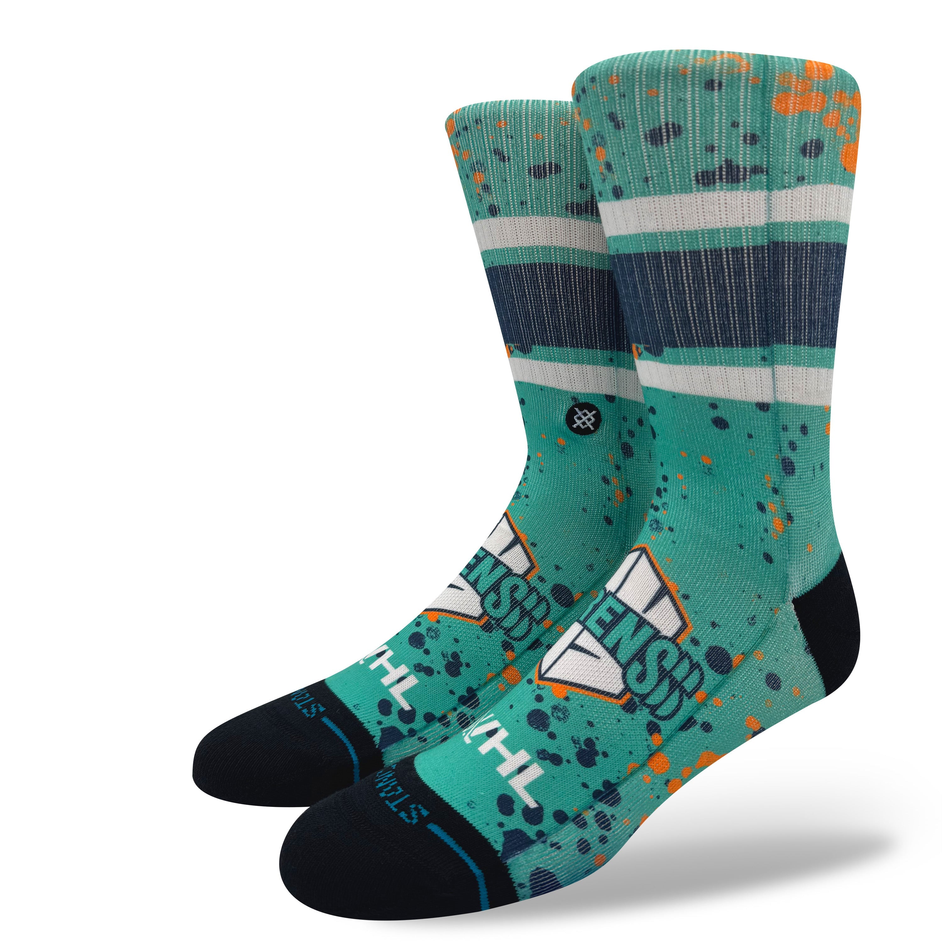 New York Sirens Adult Stance Splatter Crew Socks - Socks in Teal
