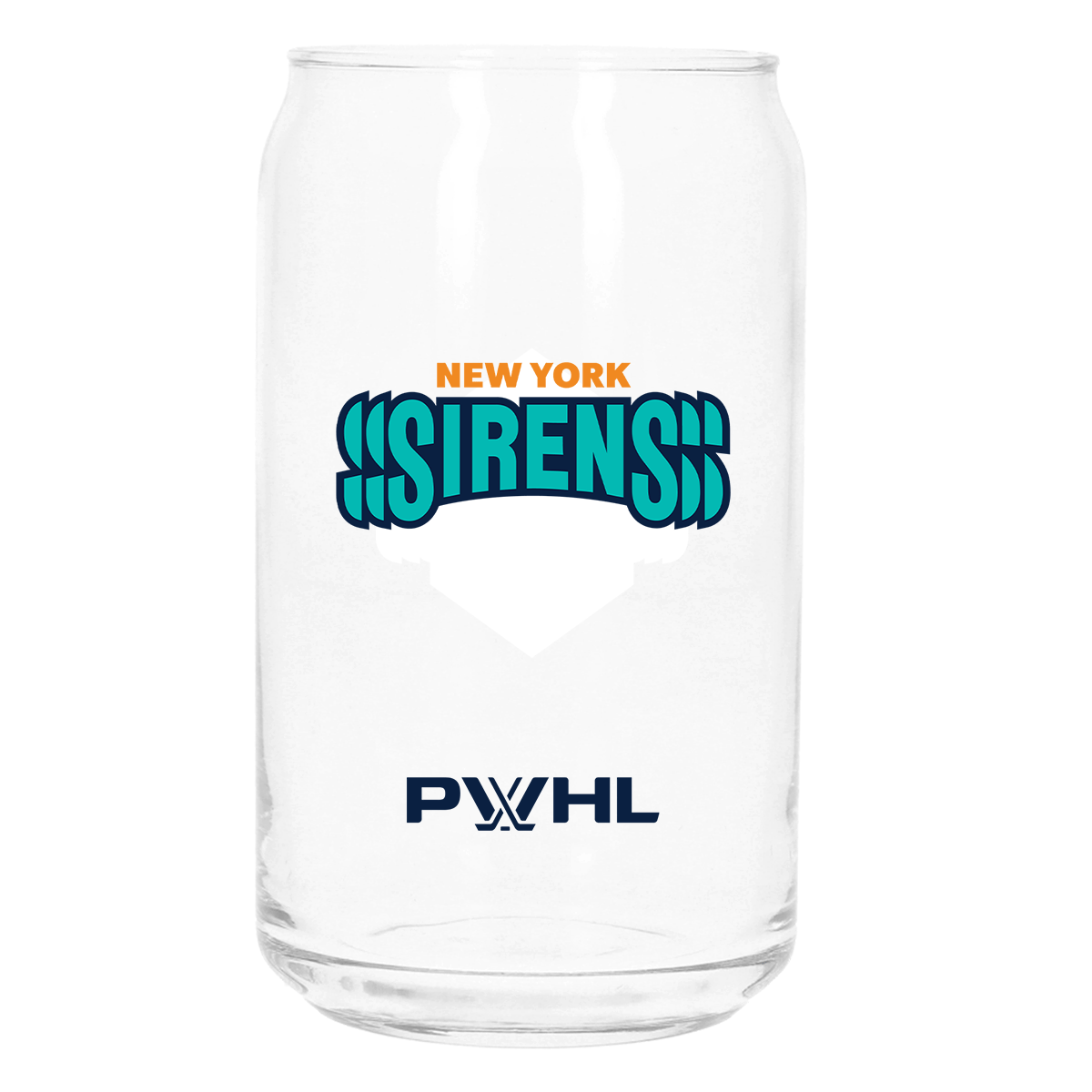 New York Sirens Soda Can Glass - Drinkware in Clear