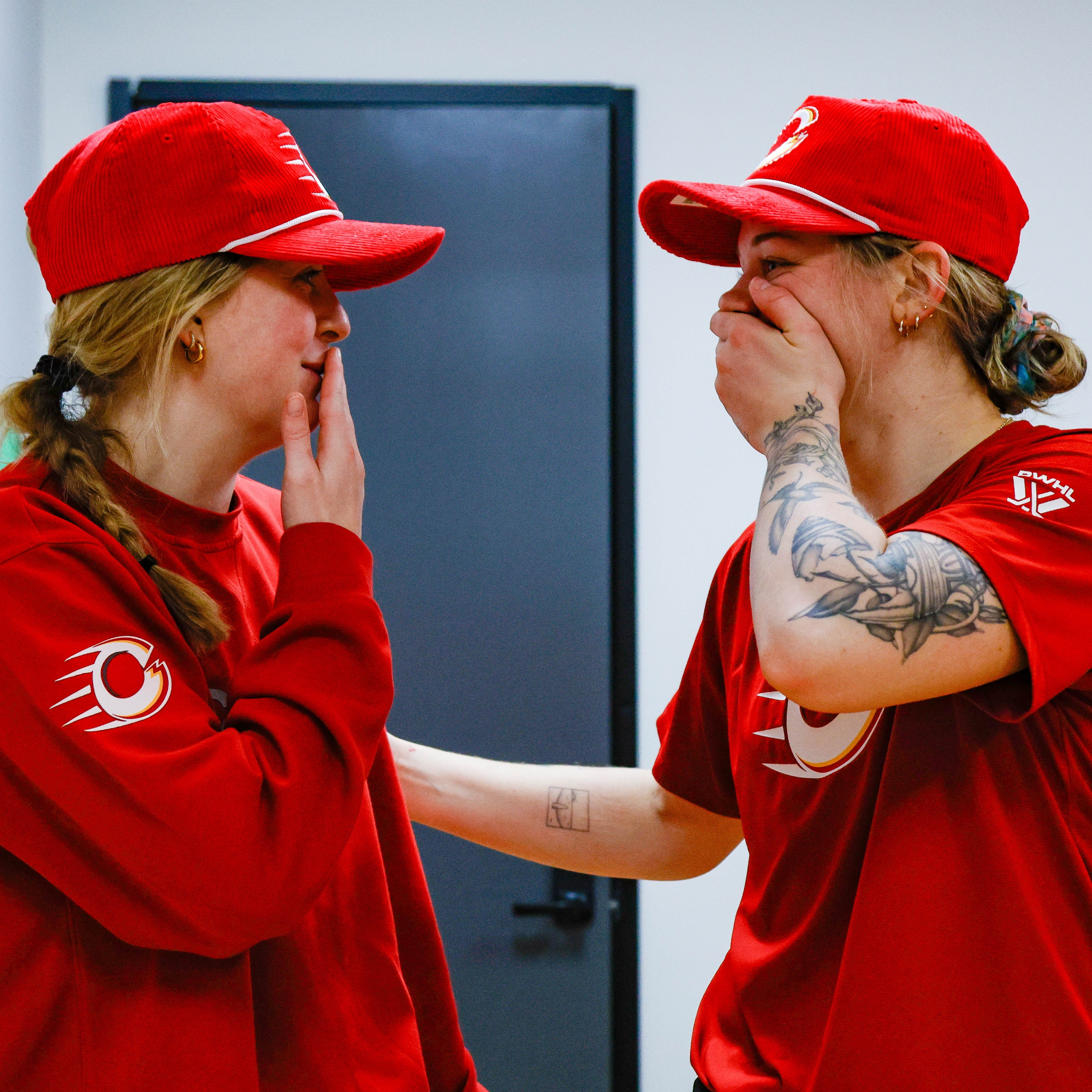 Ottawa Charge Adult Celly Logo Corduroy Hat - Hat in Red