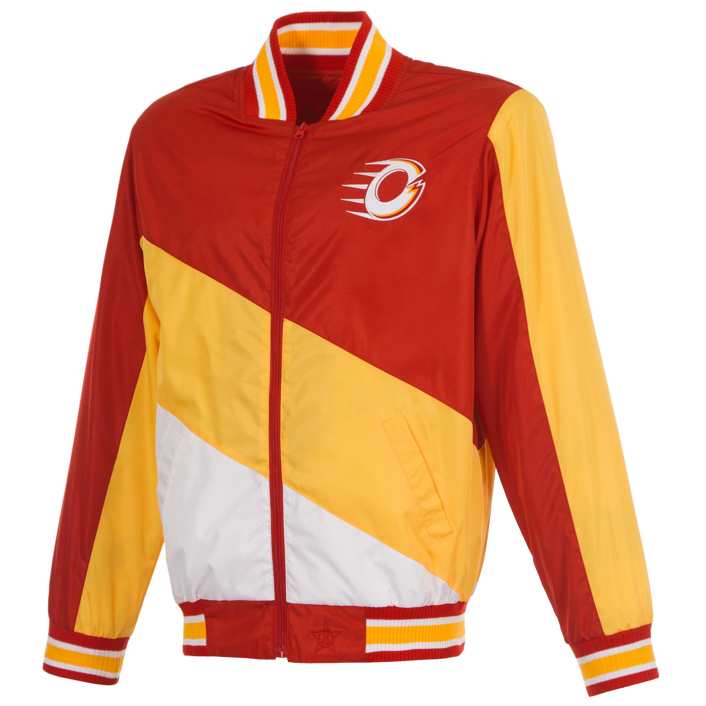 Ottawa Charge Adult Ripstop Nylon Colourblocked Jacket - Jacket in Red