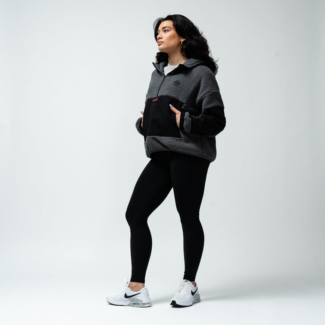 Ottawa Charge Adult Royalty Sherpa Half Zip Jacket - Jacket in Black