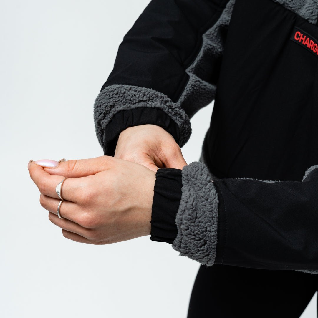 Ottawa Charge Adult Royalty Sherpa Half Zip Jacket - Jacket in Black