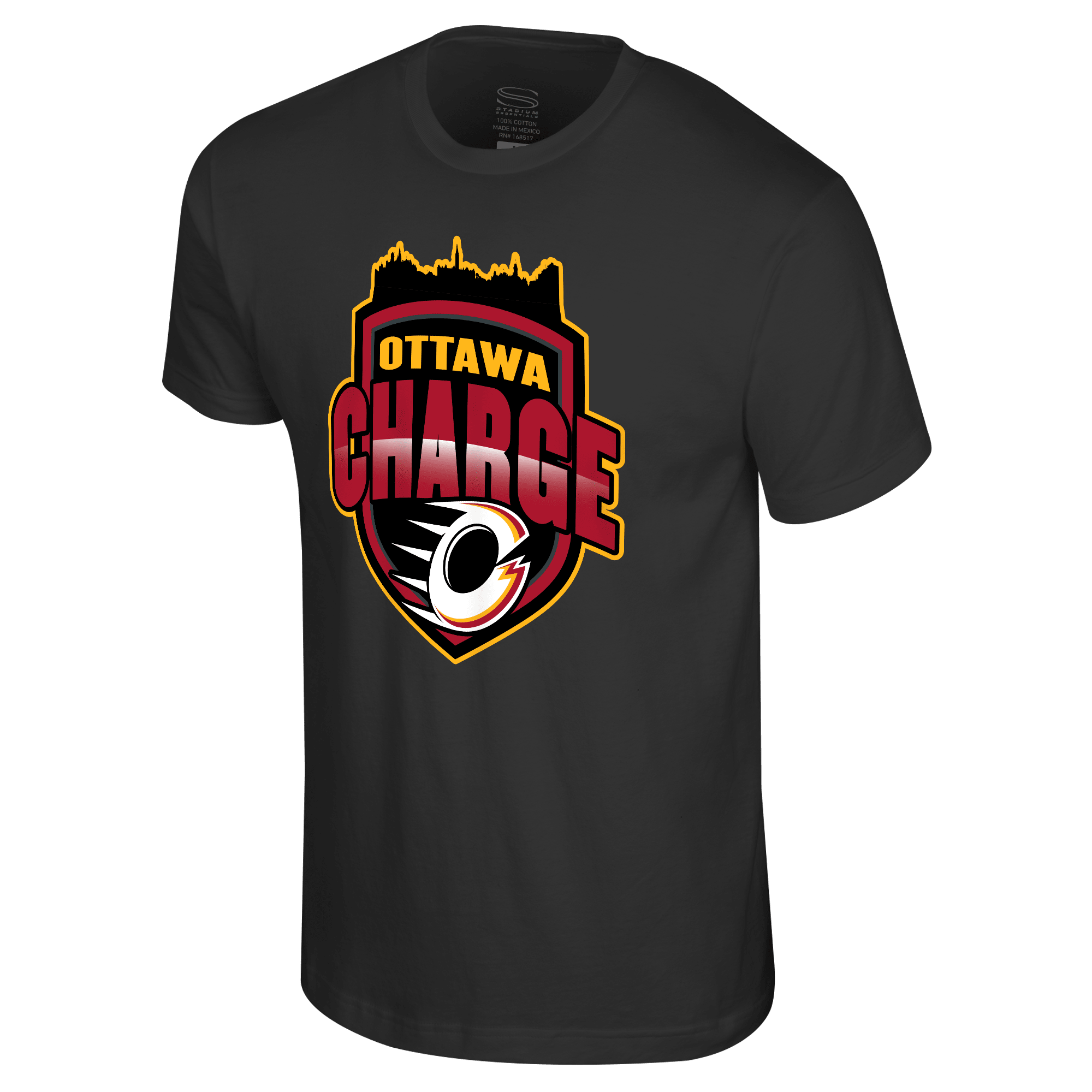 Ottawa Charge Adult Stadium Essentials Crest T-Shirt - T-shirt in Gray
