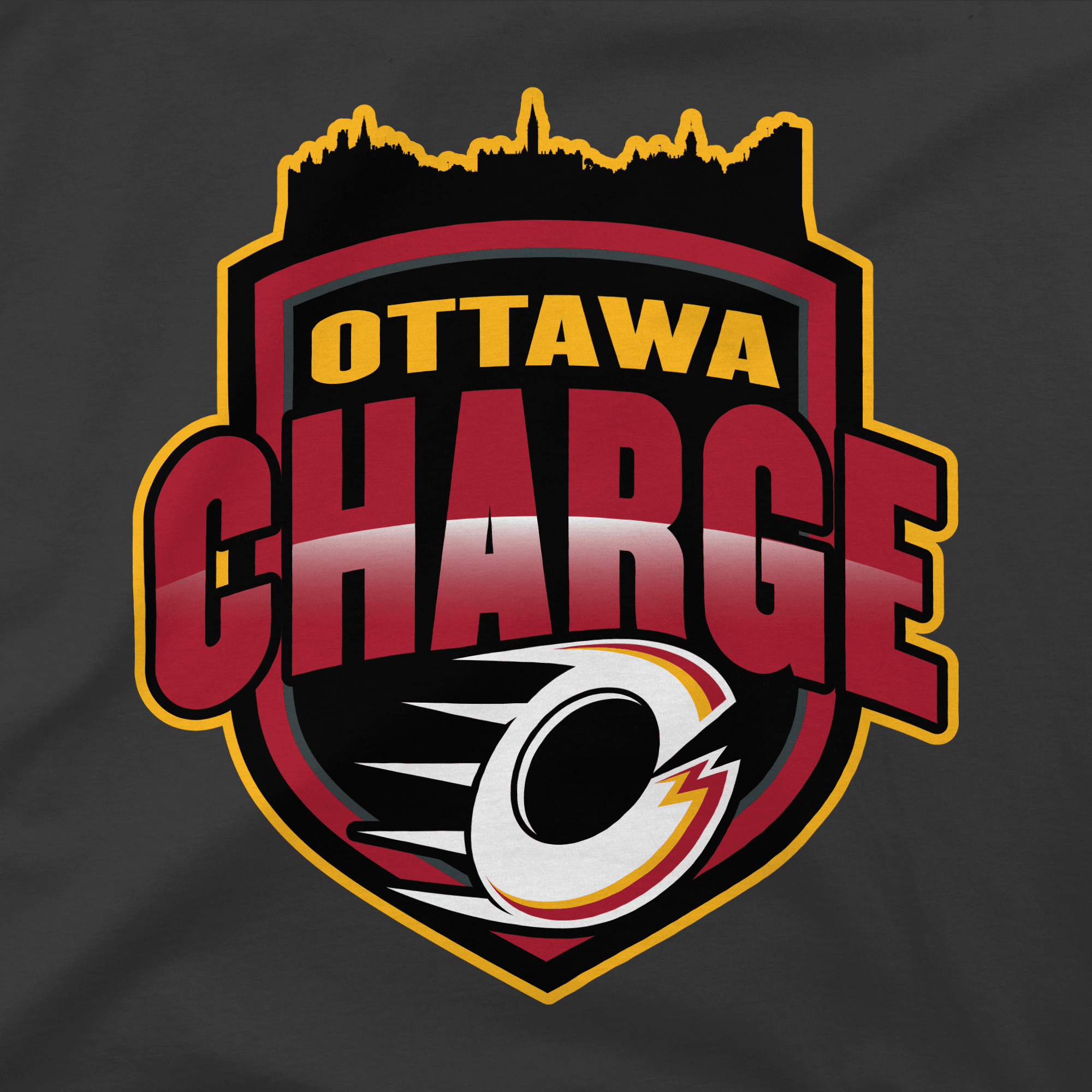 Ottawa Charge Adult Stadium Essentials Crest T-Shirt - T-shirt in Gray