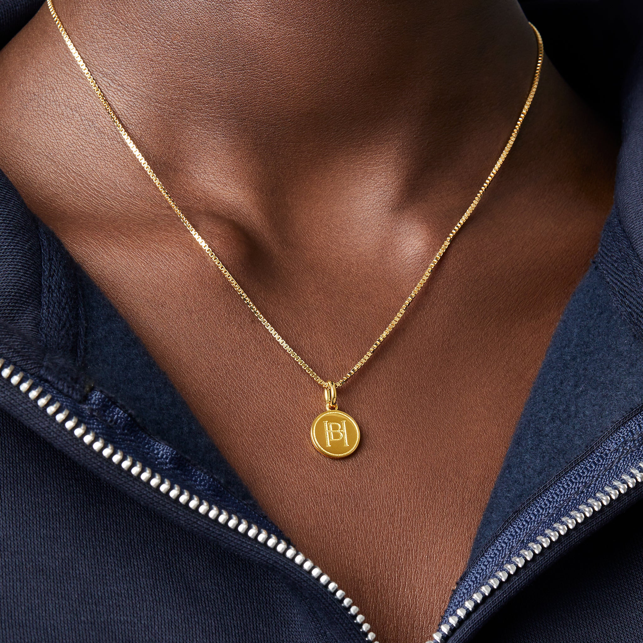 Ottawa Charge Hillberg & Berk Gold Medallion Necklace - Jewelry in Gold