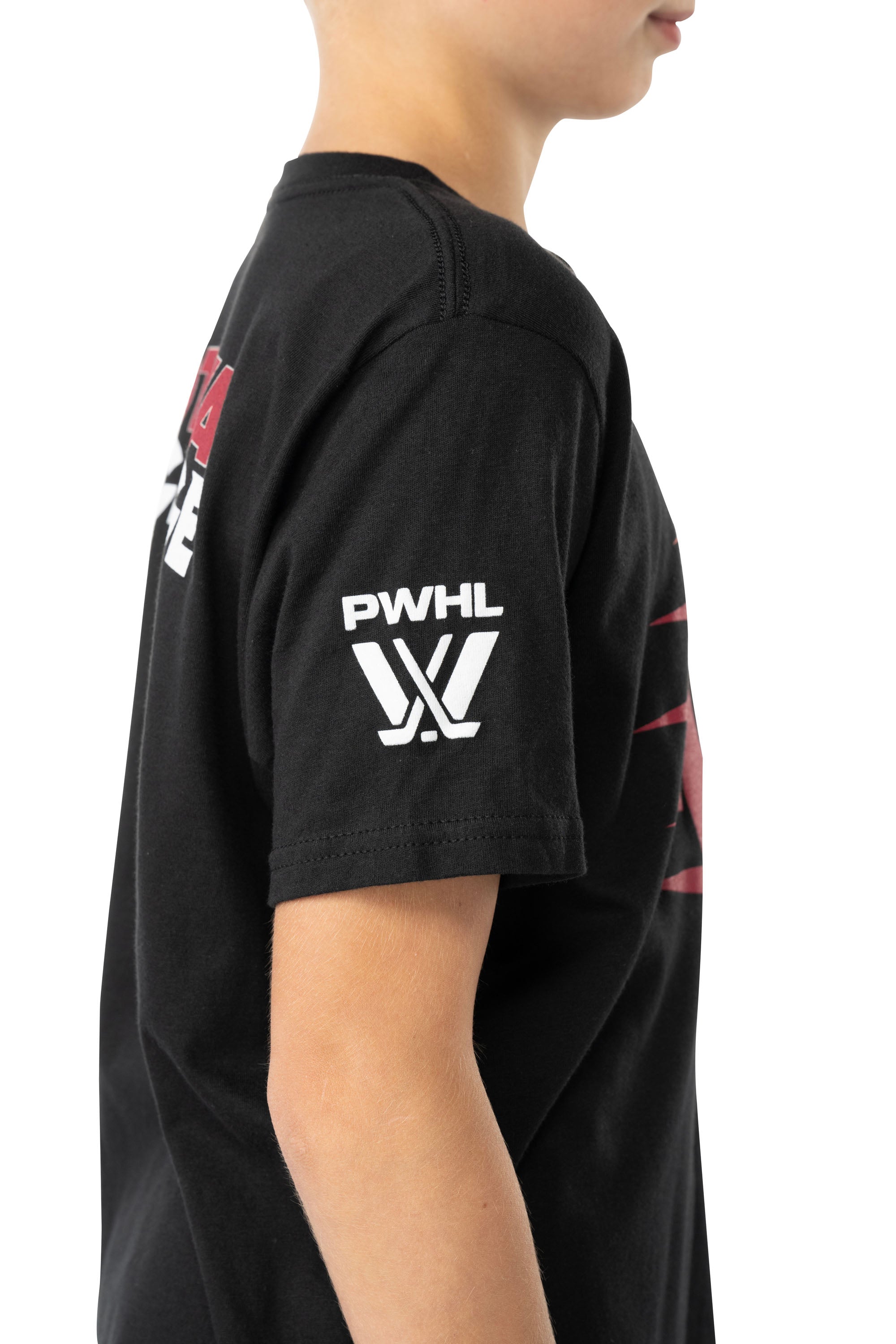 Ottawa Charge Youth Bauer Front Logo Back Name T-Shirt - T-Shirt in Black