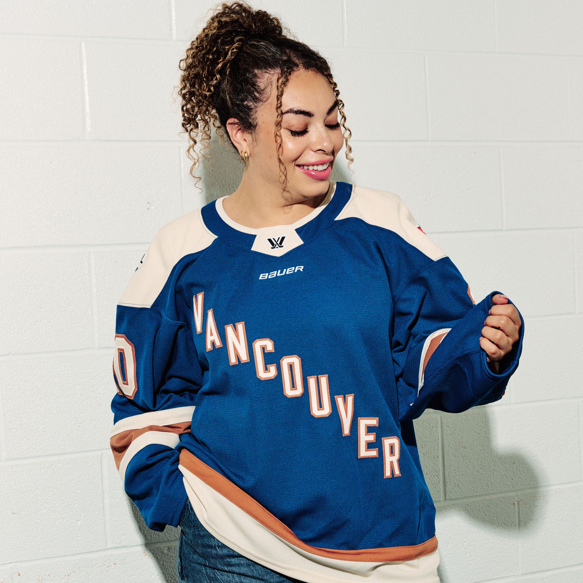 Adult PWHL Vancouver Sarah Nurse Bauer Replica Home Jersey - Jersey in Blue