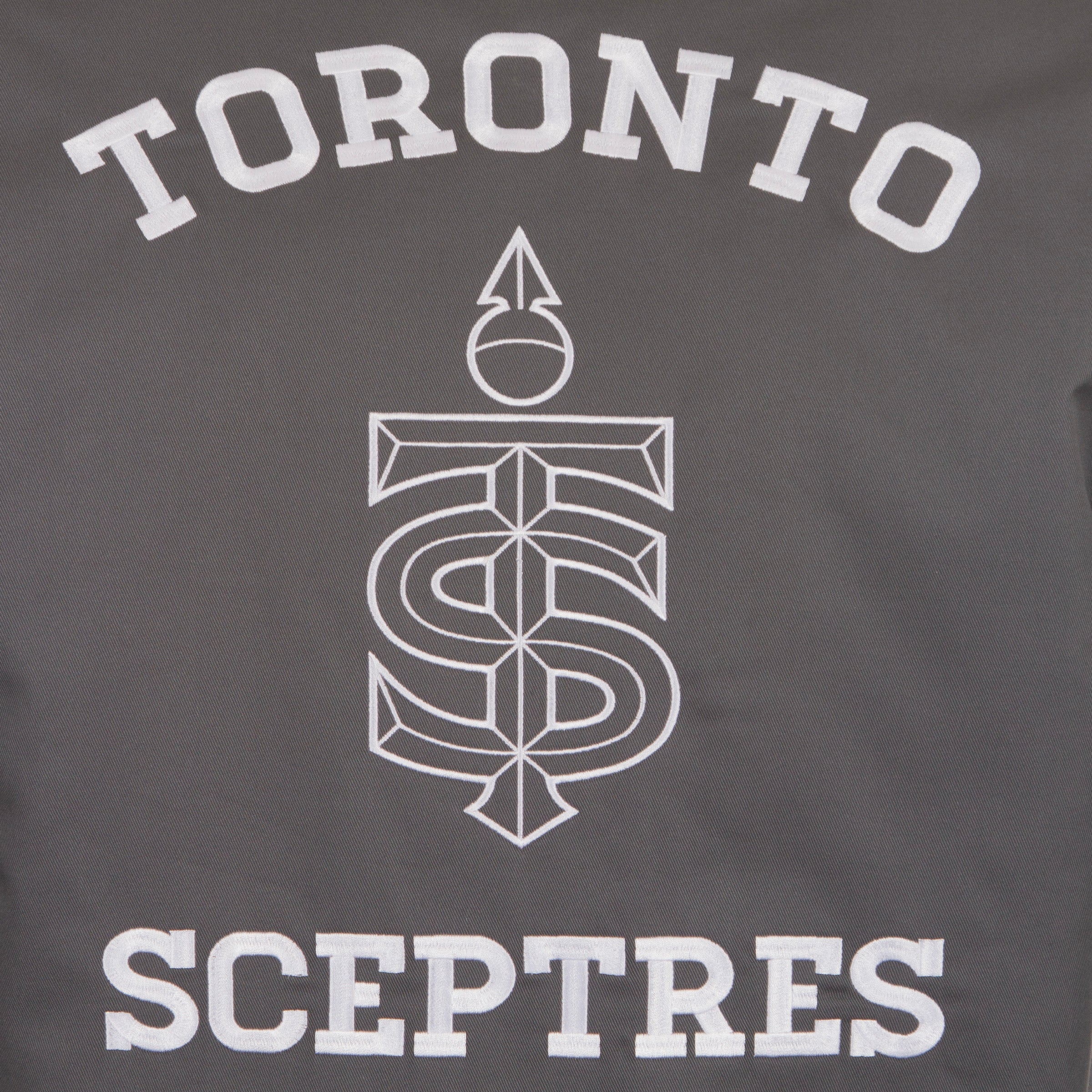 Toronto Sceptres Adult Twill Quilted Jacket - Jacket in Gray