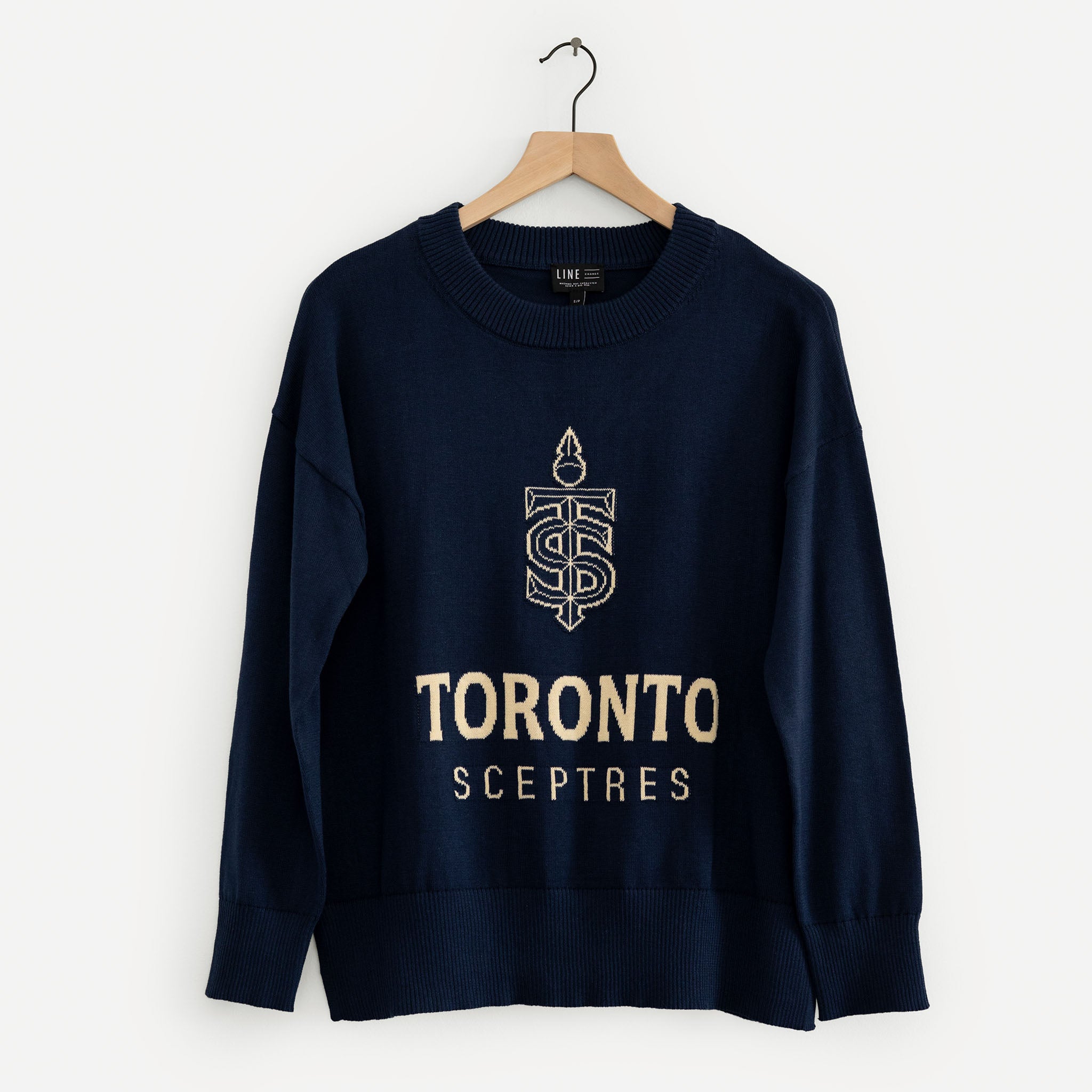 トップス simply complicated CITYOVERFLANNELSHIRT Women's Toronto Sceptres Line Change Team Logo Knit Sweater