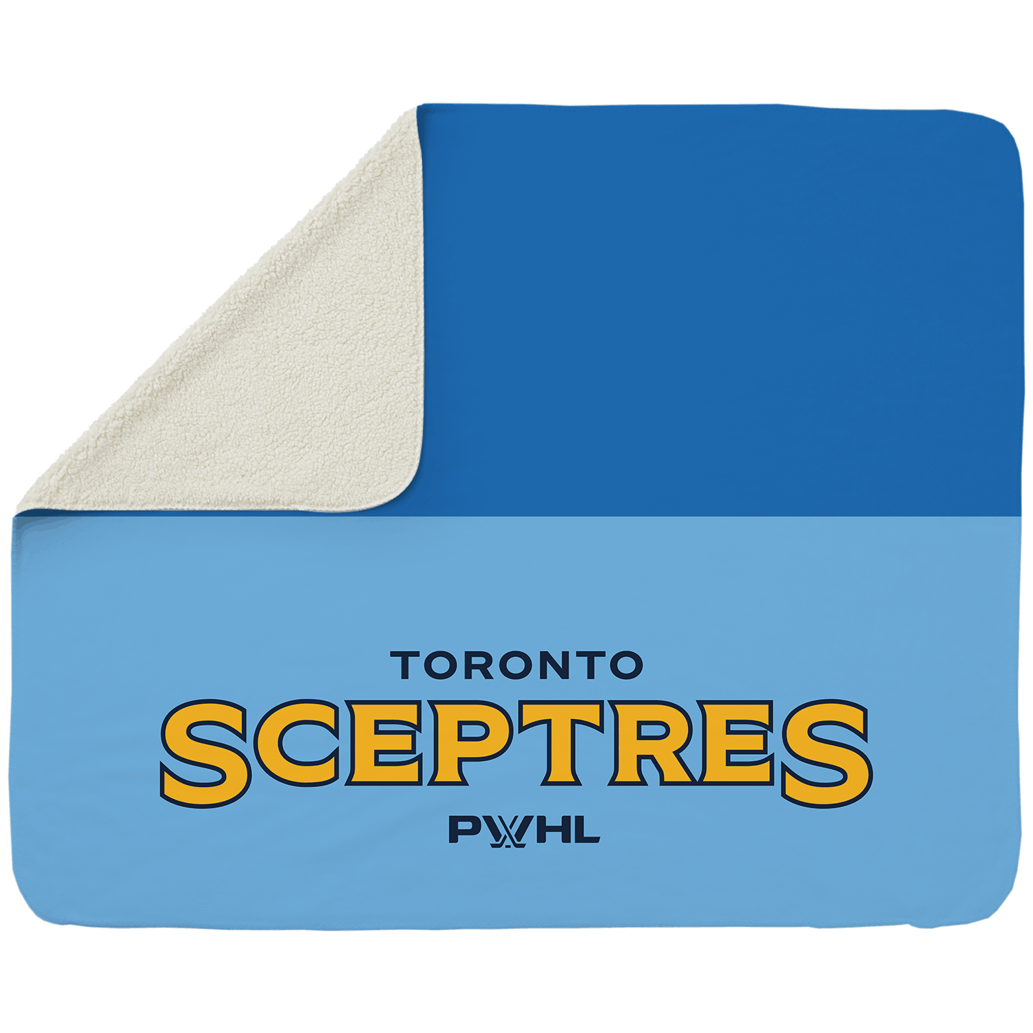 Toronto Sceptres Sherpa Fleece Throw Blanket - Blankets in Cream Back