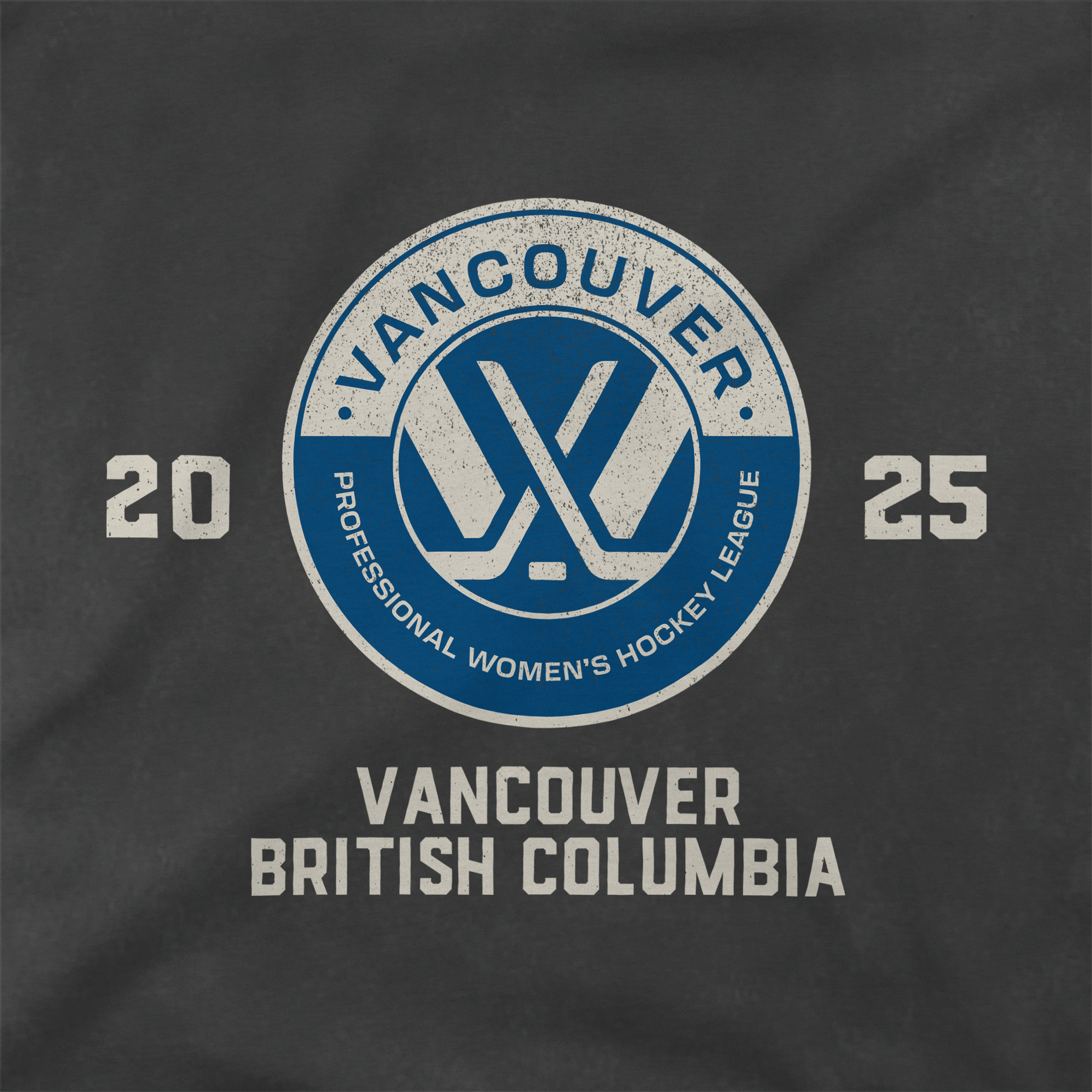 Pre - Order PWHL Vancouver Adult Stadium Essentials Get Back Vintage T-Shirt - T-Shirt in Vintage Black