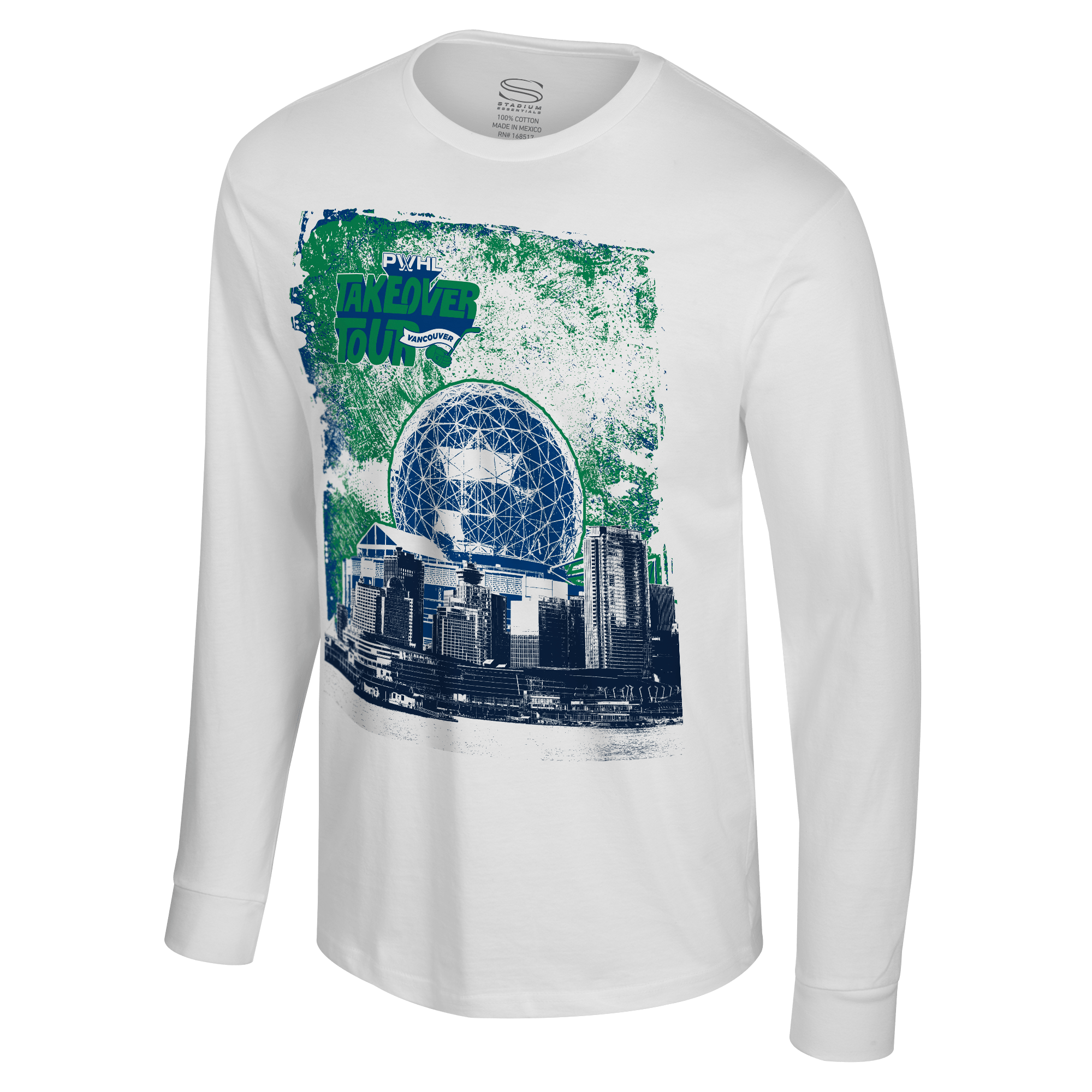 PWHL Adult Stadium Essentials Vancouver Takeover City Photo Long Sleeve T-Shirt - Long Sleeve T-Shirt in S