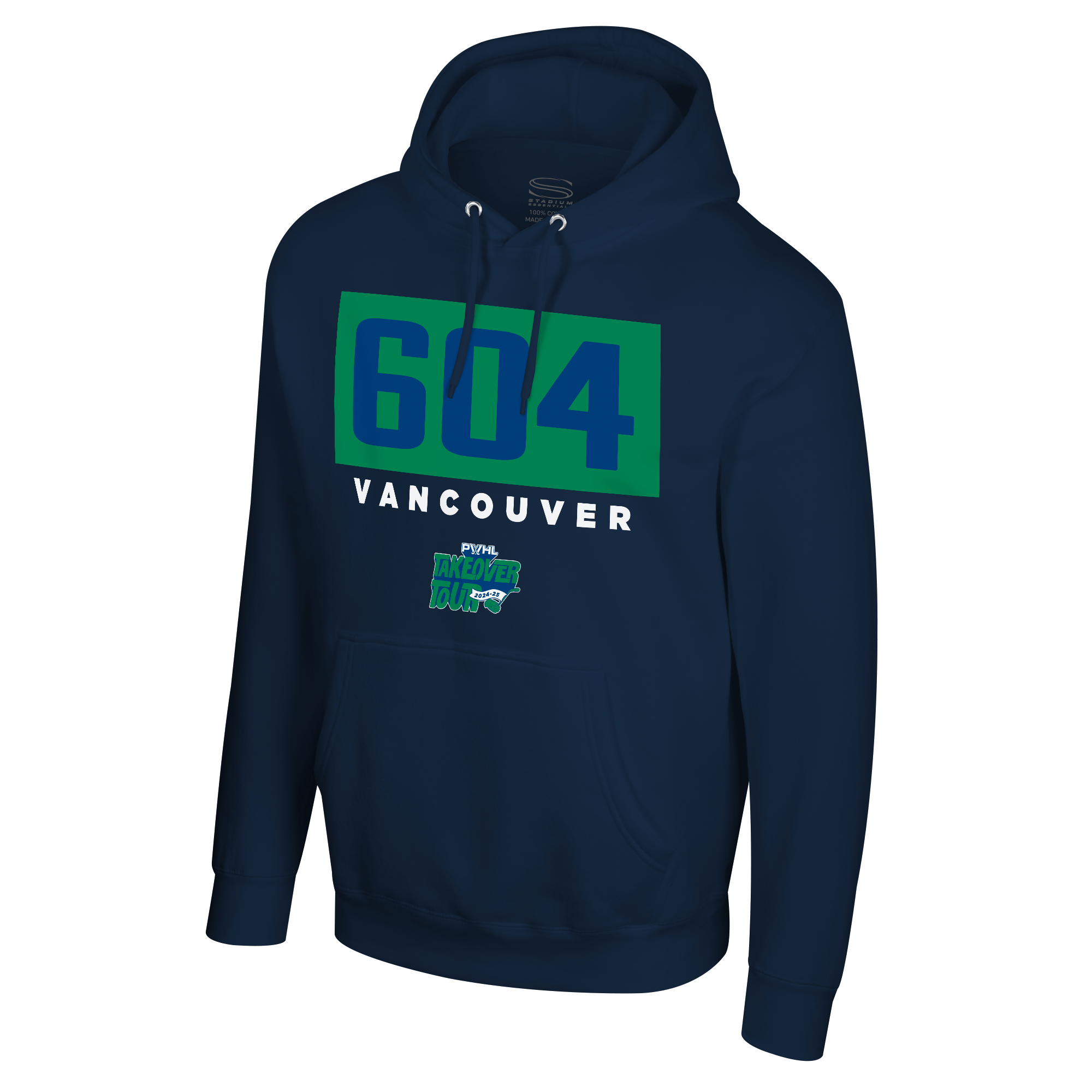 PWHL Adult Stadium Essentials Vancouver Takeover Area Code Crossbar Hoodie - Hoodie in S