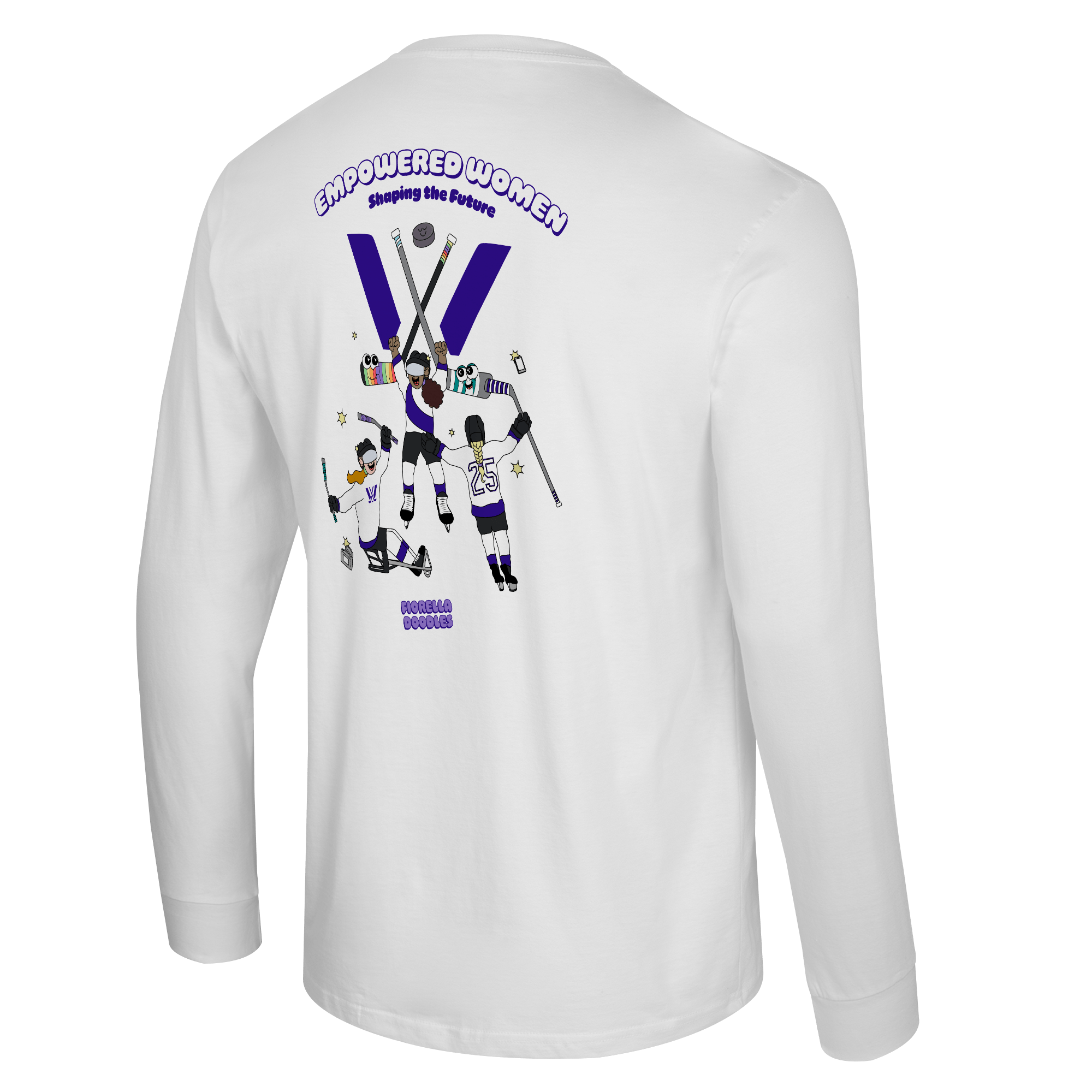 PWHL x Fiorella Granda Women's Empowerment Adult Long Sleeve T-Shirt - Long Sleeve T-Shirt in White