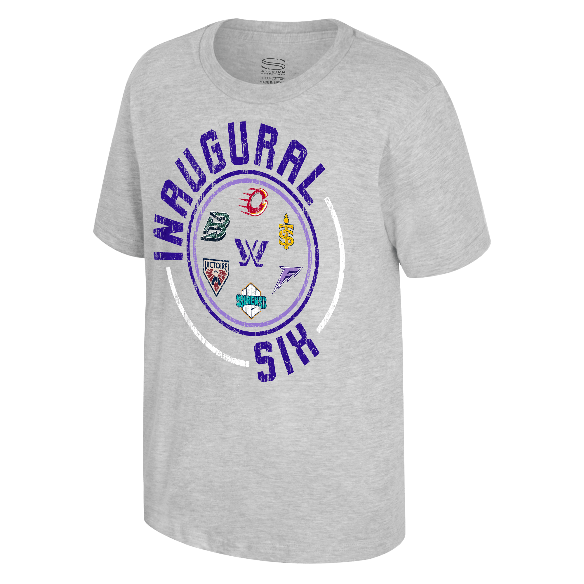 PWHL Youth Stadium Essentials Inaugural Six T-Shirt - T-Shirt in Grey