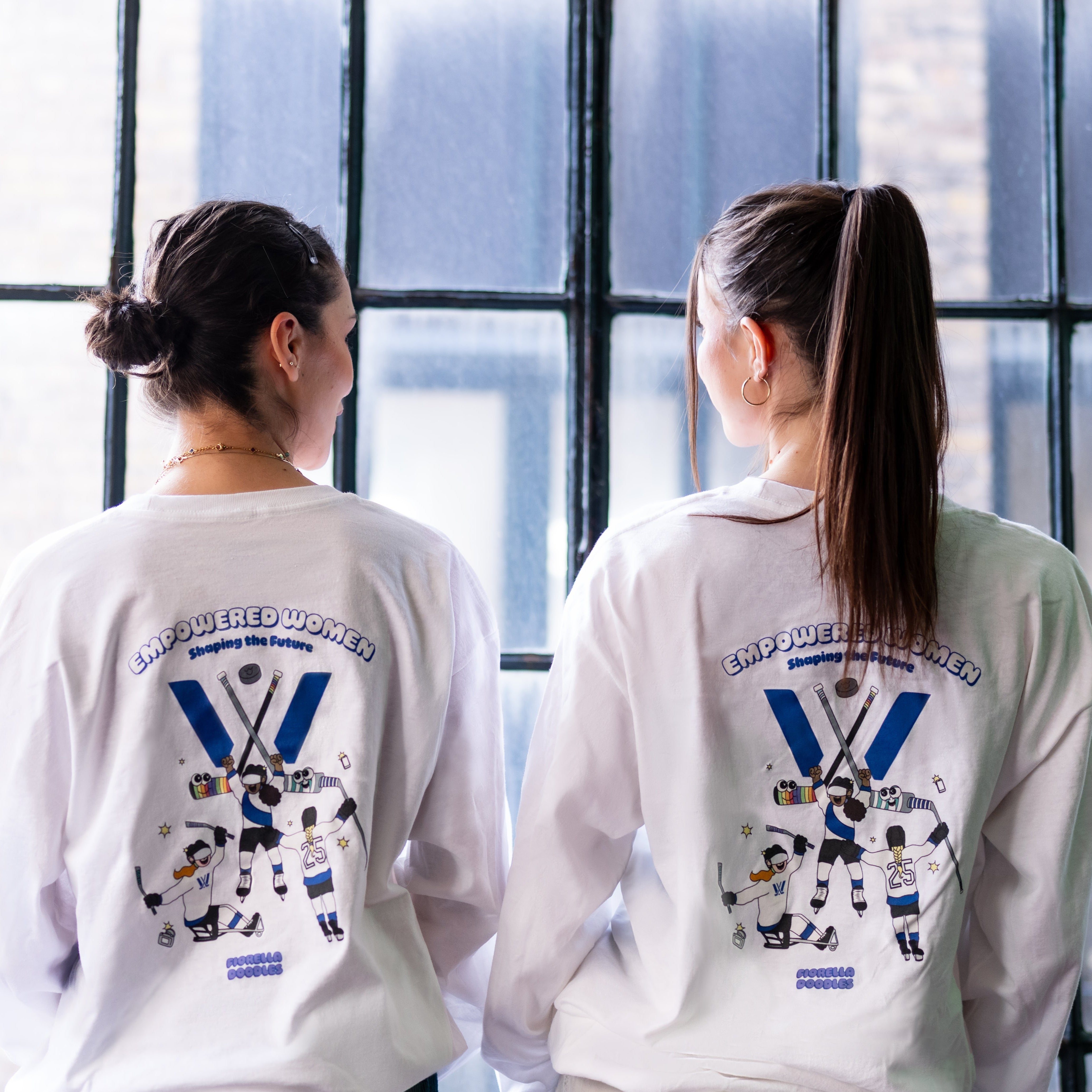 PWHL x Fiorella Granda Women's Empowerment Adult Long Sleeve T-Shirt - Long Sleeve T-Shirt in White