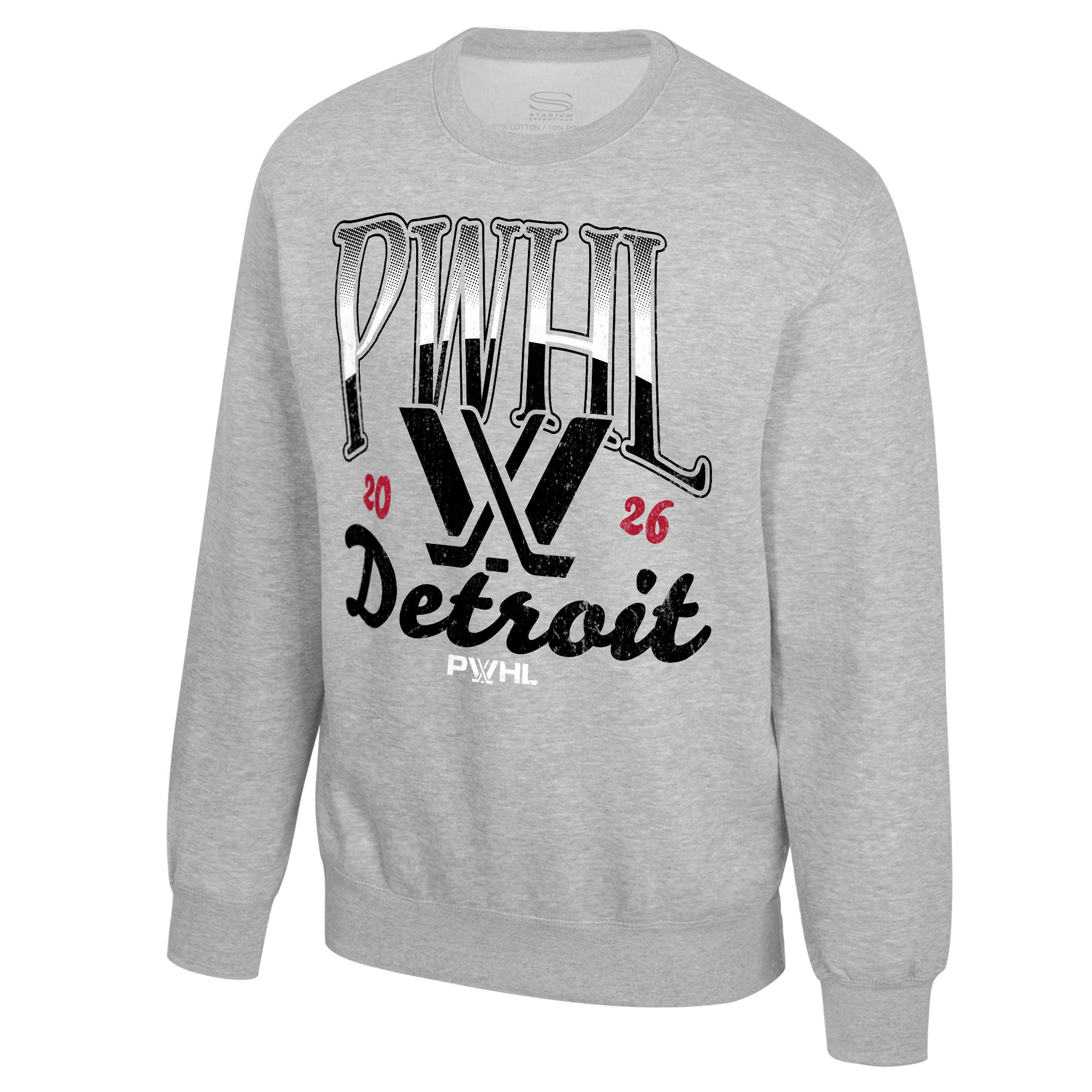 Adult PWHL Detroit Stadium Essentials Sky High Crew - Crewneck in S