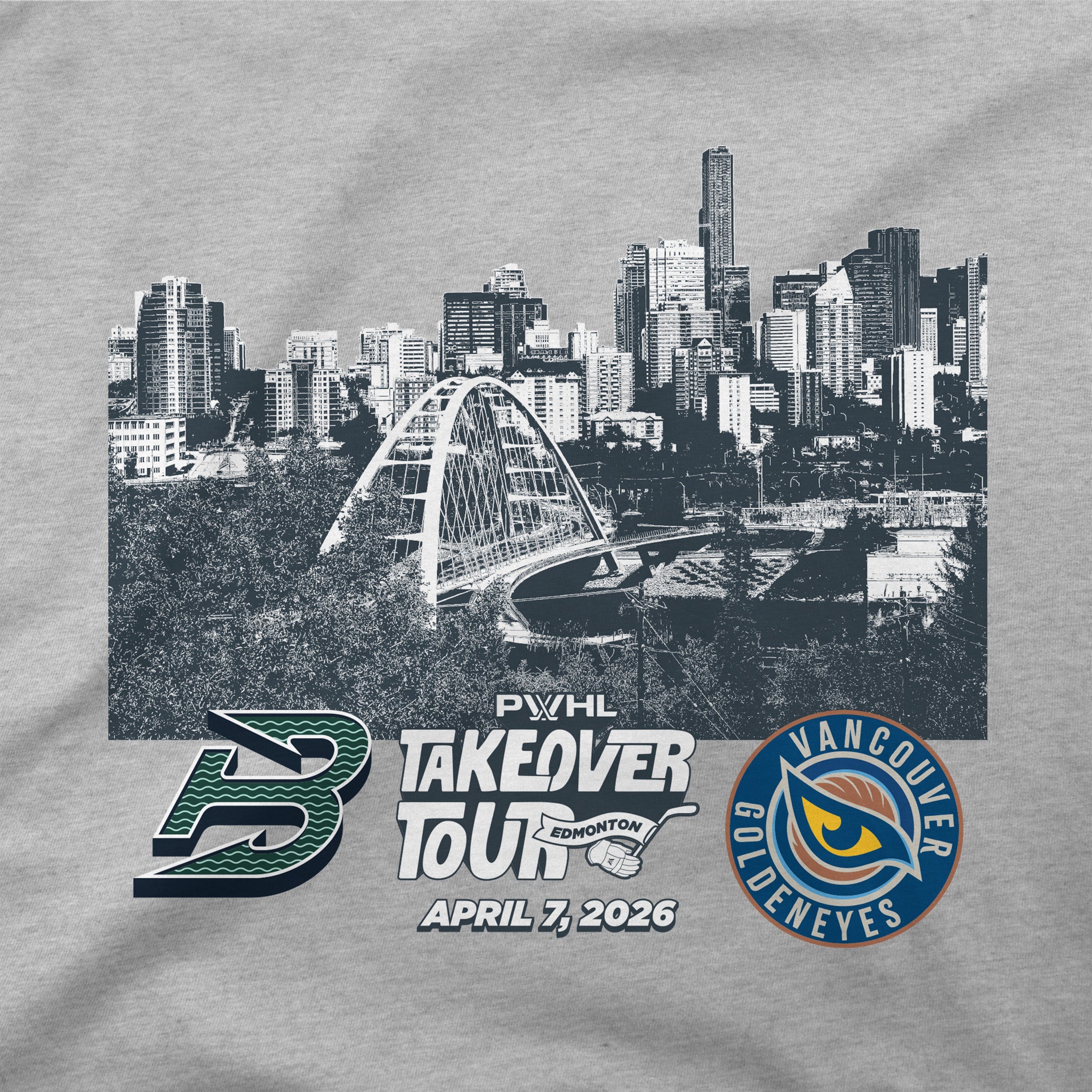 Close up of the Takeover tour graphic