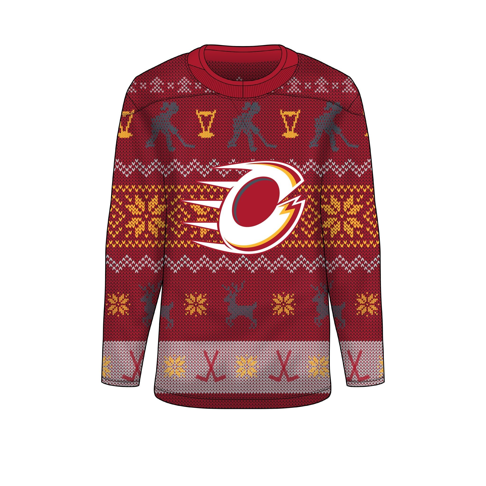 Adult Ottawa Charge Holiday Sweater Jersey - Jersey in S