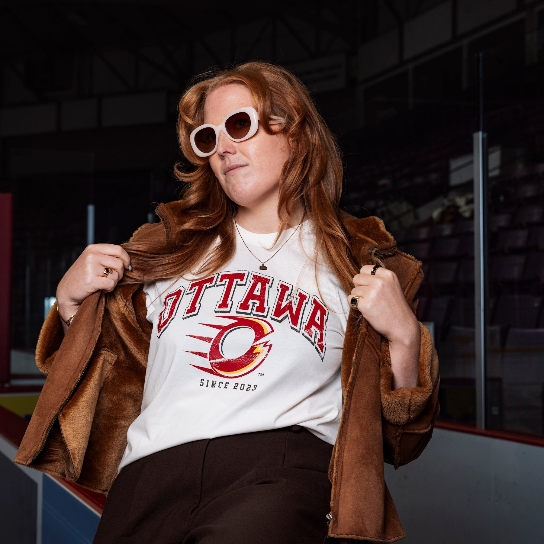 Adult Ottawa Charge CCM Washed City T-Shirt - T-Shirt in S