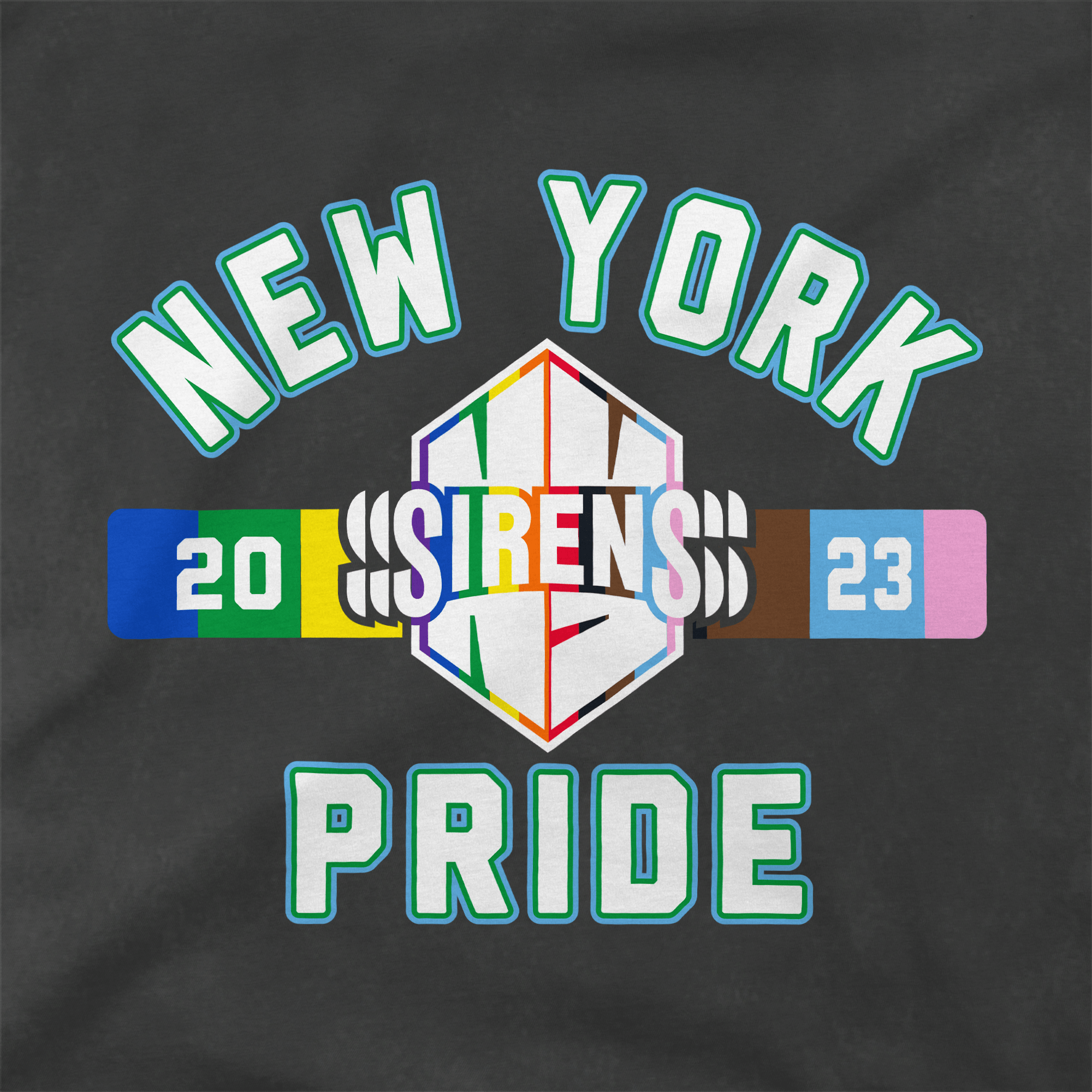 Pre - Order New York Sirens Adult Stadium Essentials Issue Pride Vintage T-Shirt - T-Shirt in Vintage Black