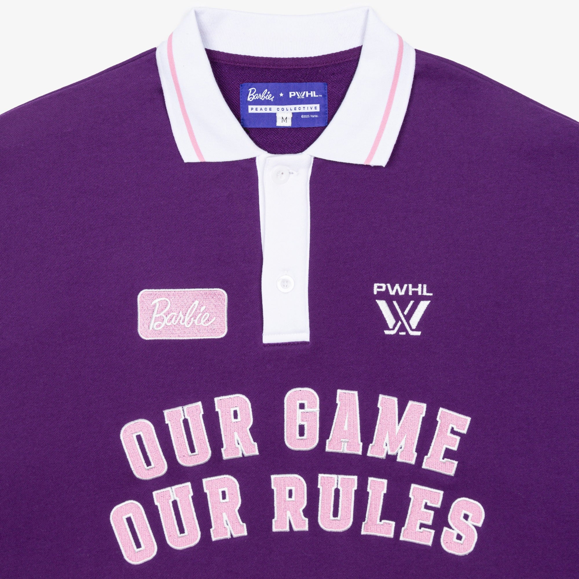 PWHL x Barbie by Peace Collective Adult Oversized Rugby Shirt - Polo in S