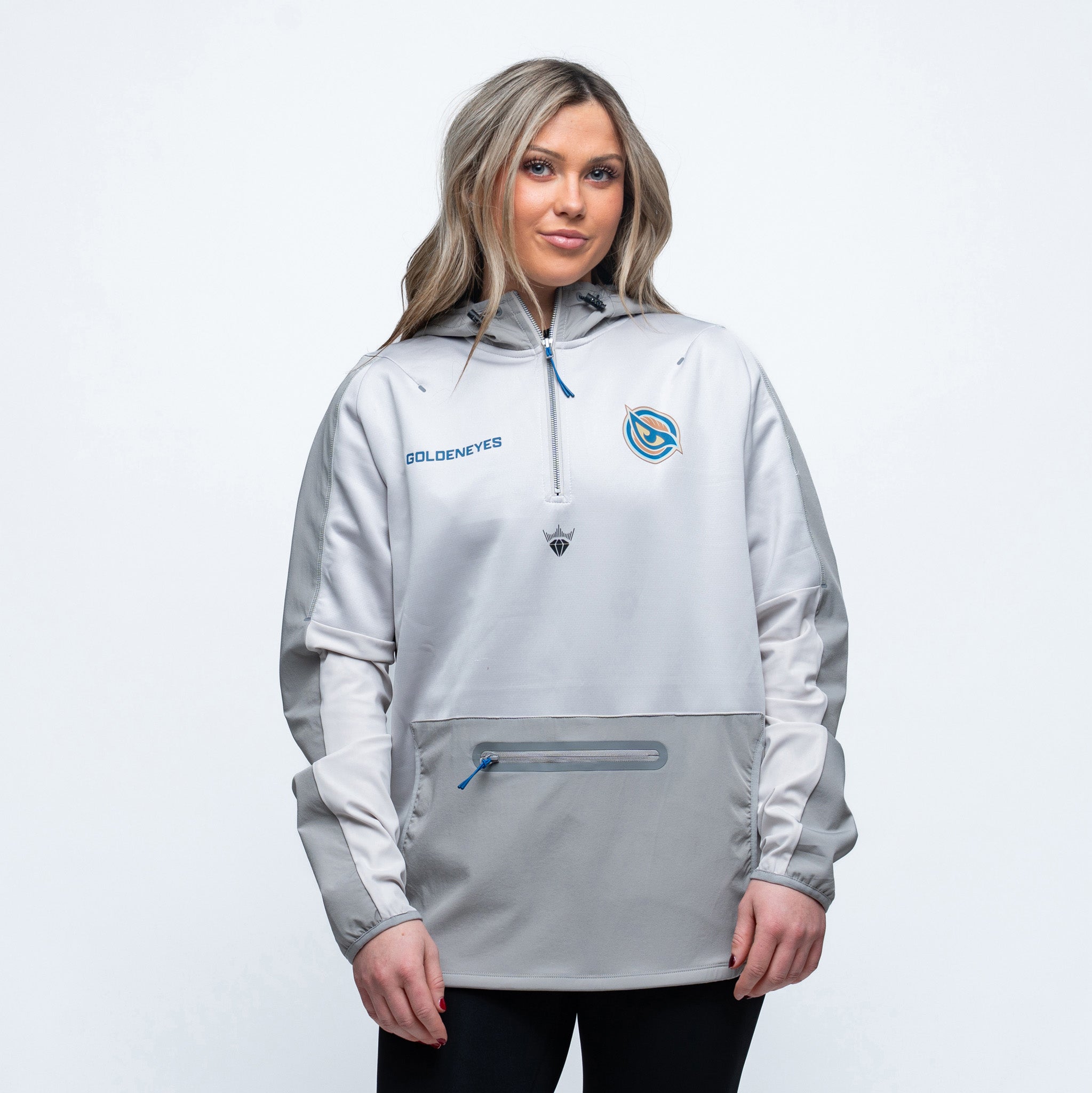 Adult Vancouver Goldeneyes Royalty Podium Hybrid Quarter Zip Jacket 2.