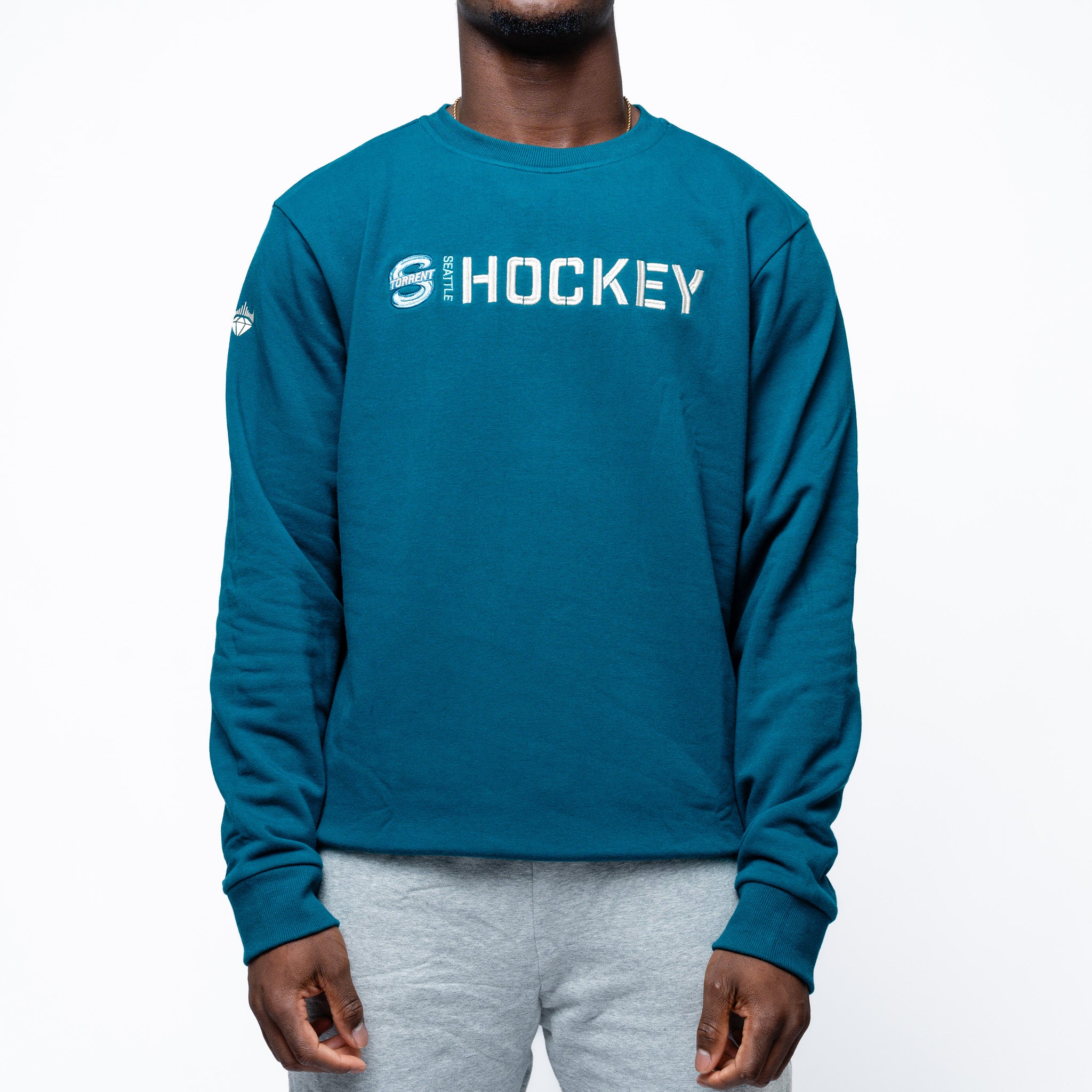 Adult Seattle Torrent Royalty Everyday Cloud Crew - Crewneck in Green