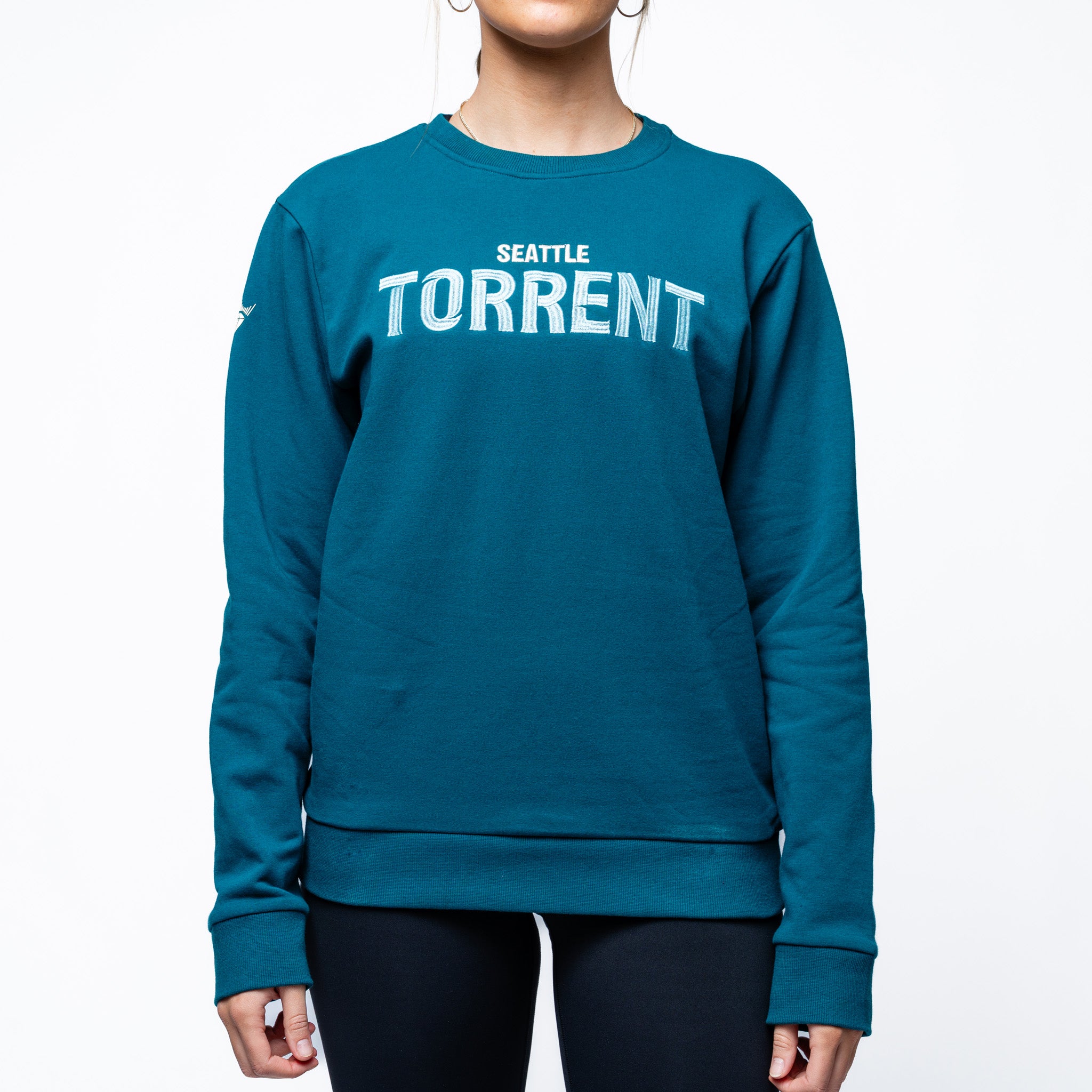 Adult Seattle Torrent Royalty Standard Cloud Crew - Crewneck in Green